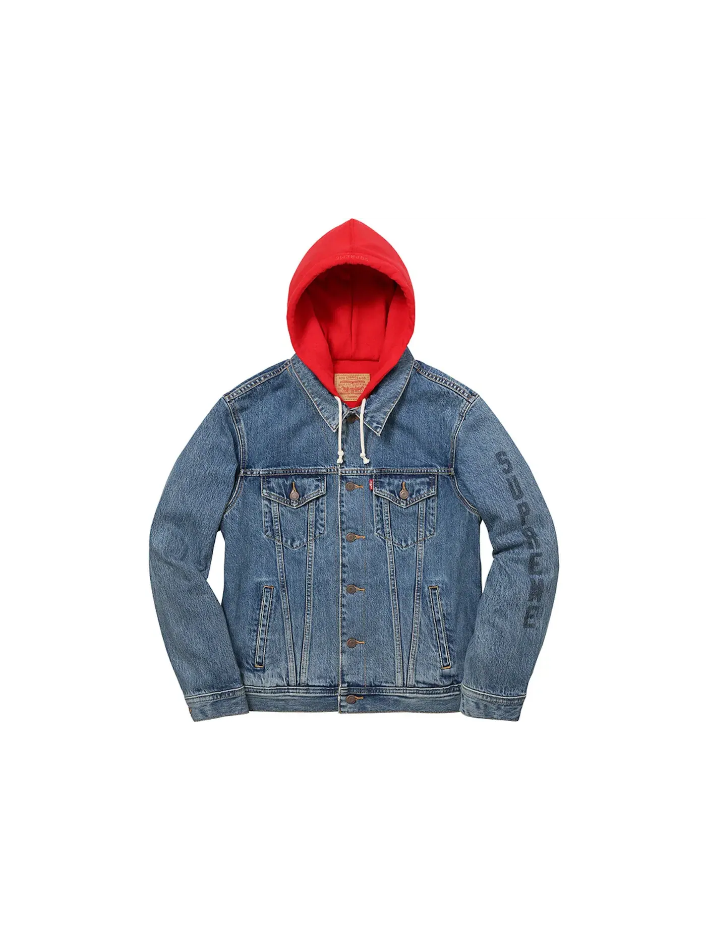 Мужская куртка-тракер с капюшоном из флиса Supreme Levis — изображение 1 из 1, синий