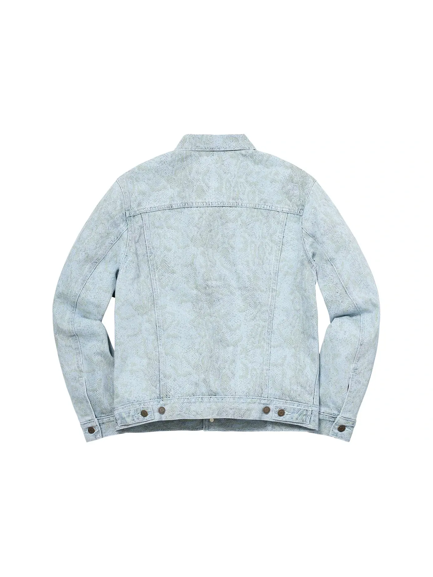 Мужская куртка с принтом Supreme Levis Snakeskin Trucker Jacket — изображение 3 из 3, светлый синий