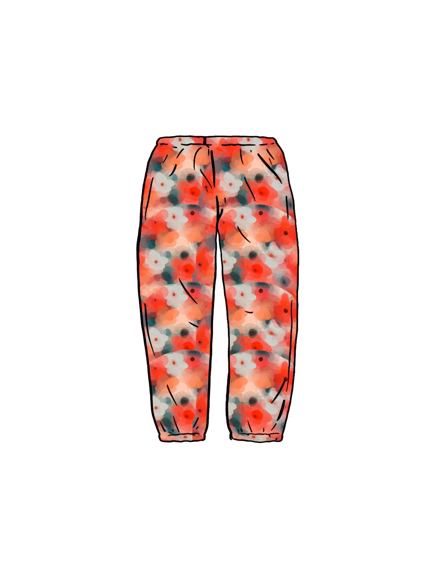 Мужские брюки с принтом Belted Pant Supreme — изображение 1 из 1, красный
