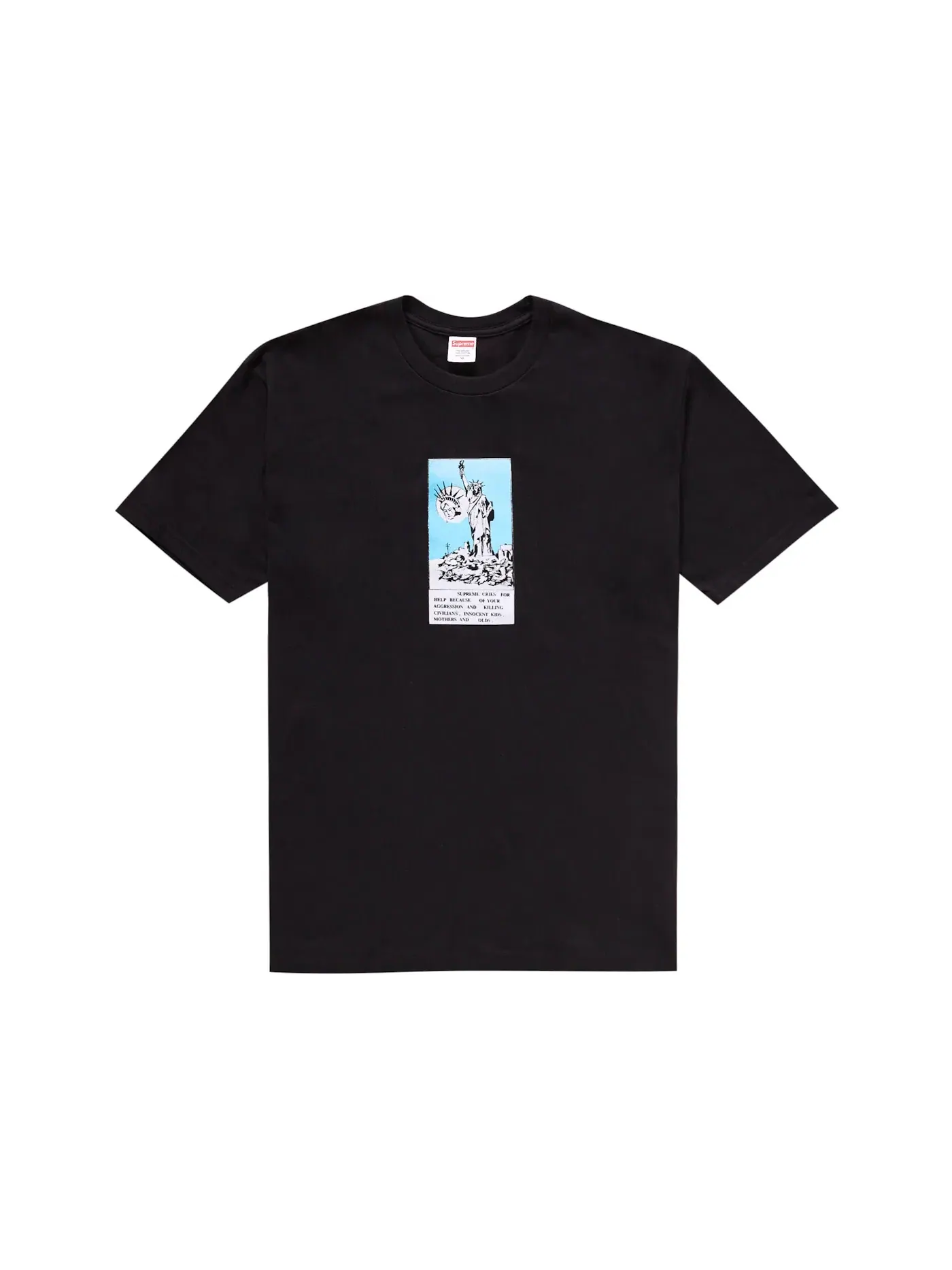 Мужская футболка с принтом Supreme Liberty Tee — изображение 1 из 1, черный