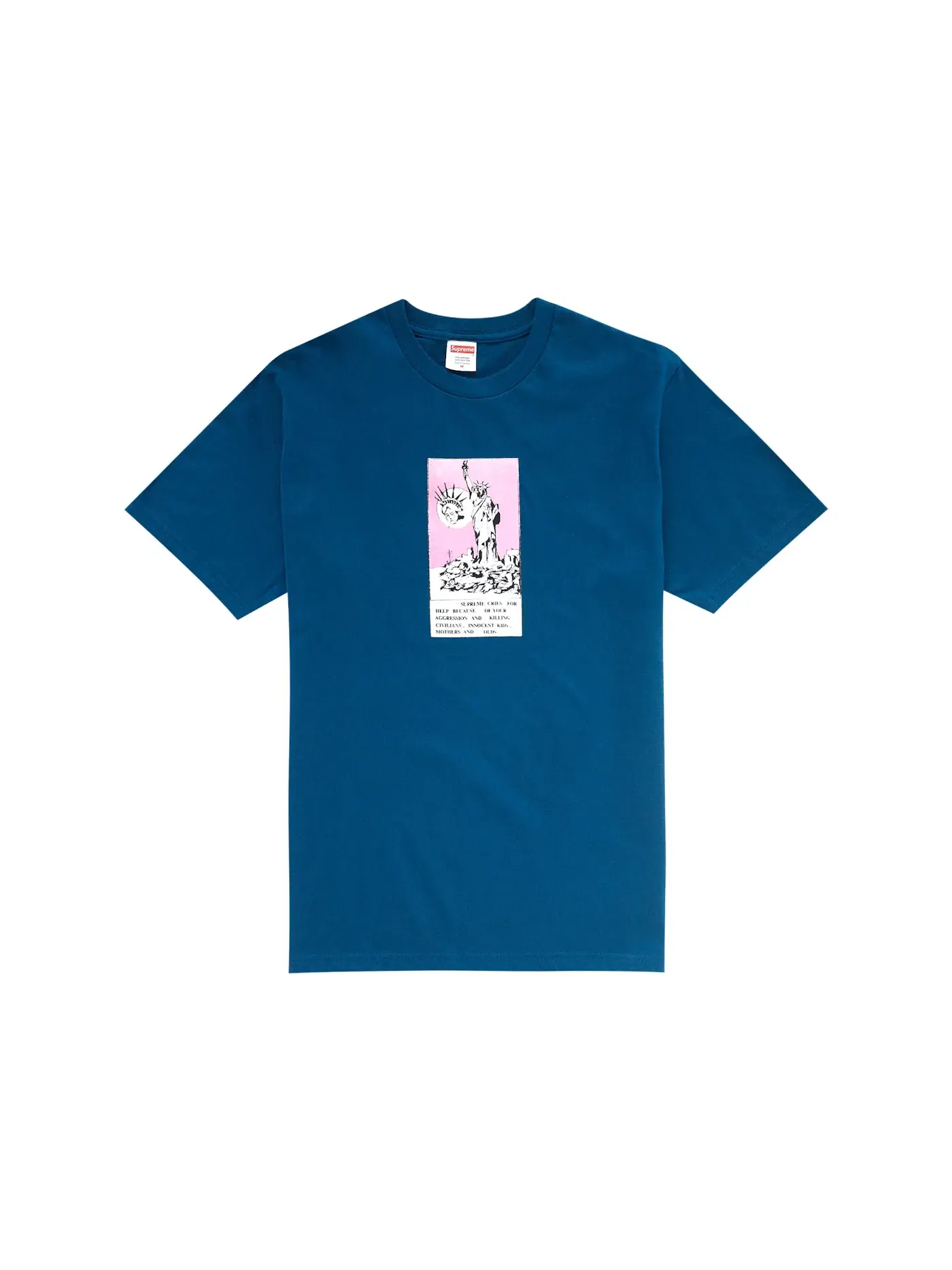 Мужская футболка с принтом Tee Supreme — изображение 1 из 1, синий