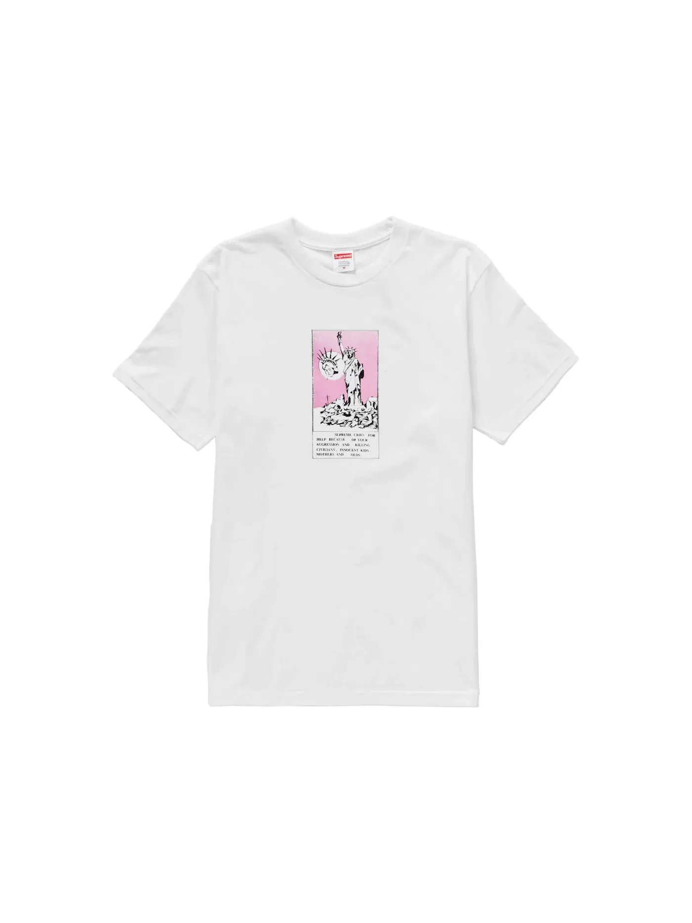 Мужская футболка с принтом Supreme Tee Supreme — изображение 1 из 1, белый