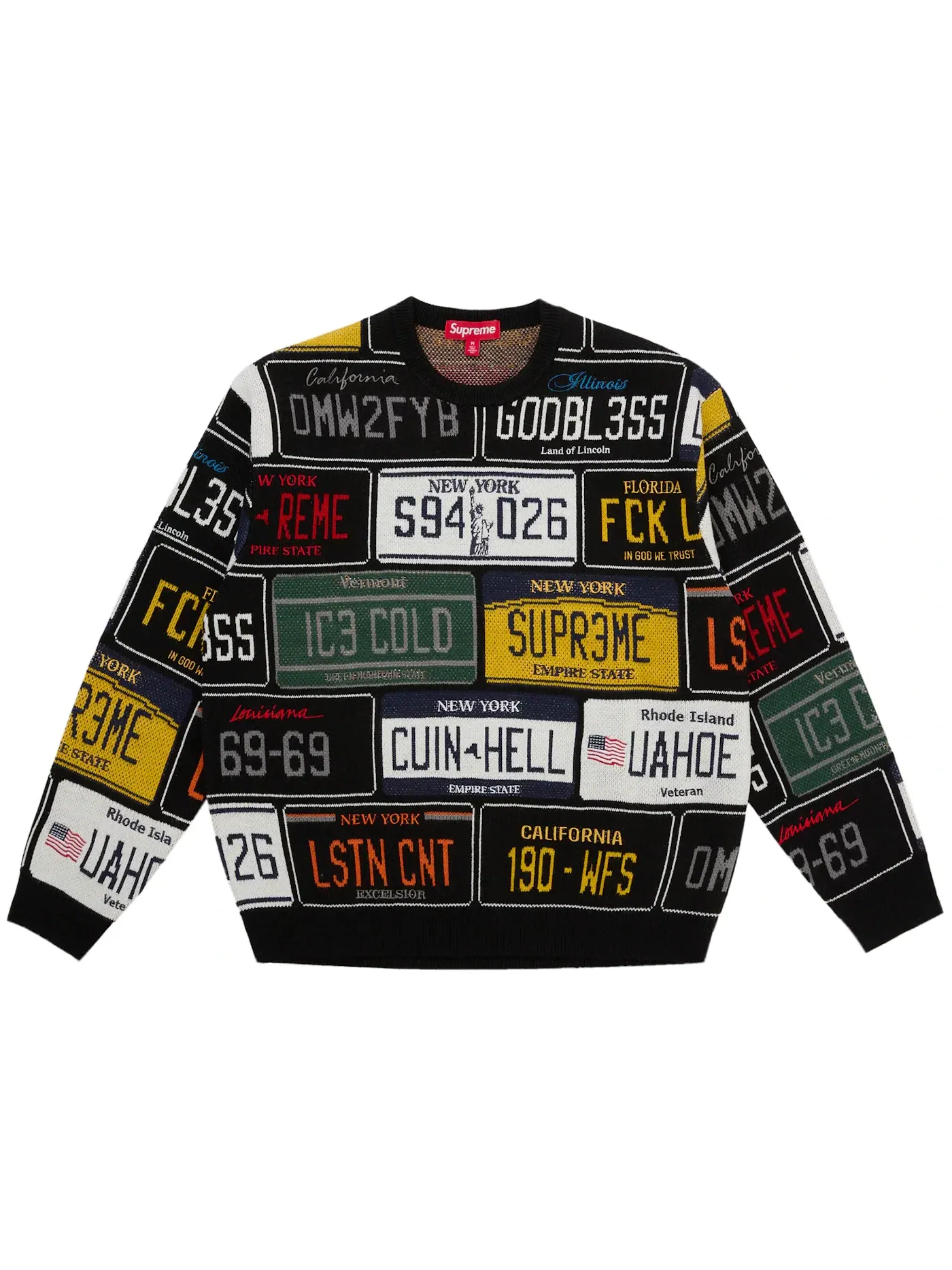 Мужской свитер с принтом Supreme Sweater — изображение 1 из 2, черный