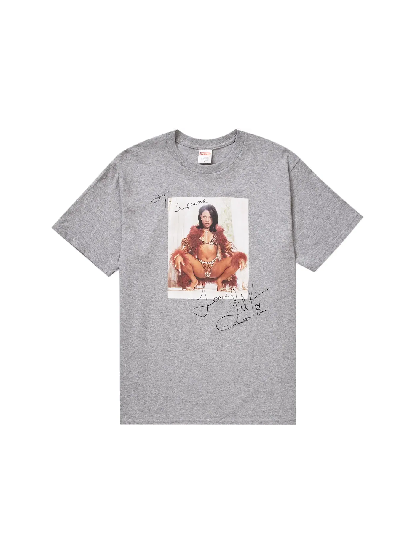 Мужская футболка с принтом Supreme Tee — изображение 1 из 2, серый