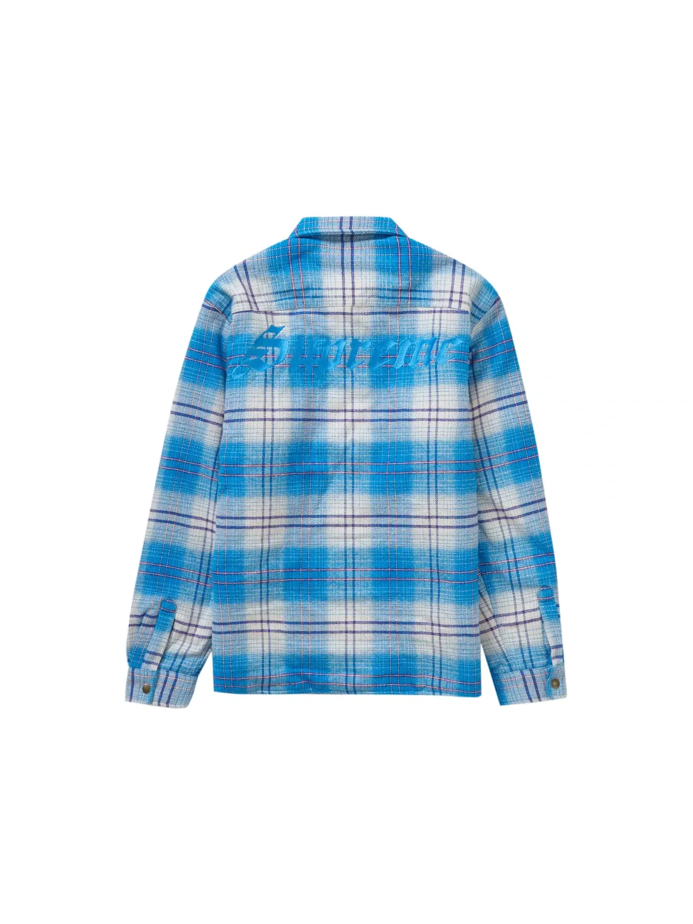 Мужская рубашка из фланели на кнопках Supreme — изображение 3 из 3, синий