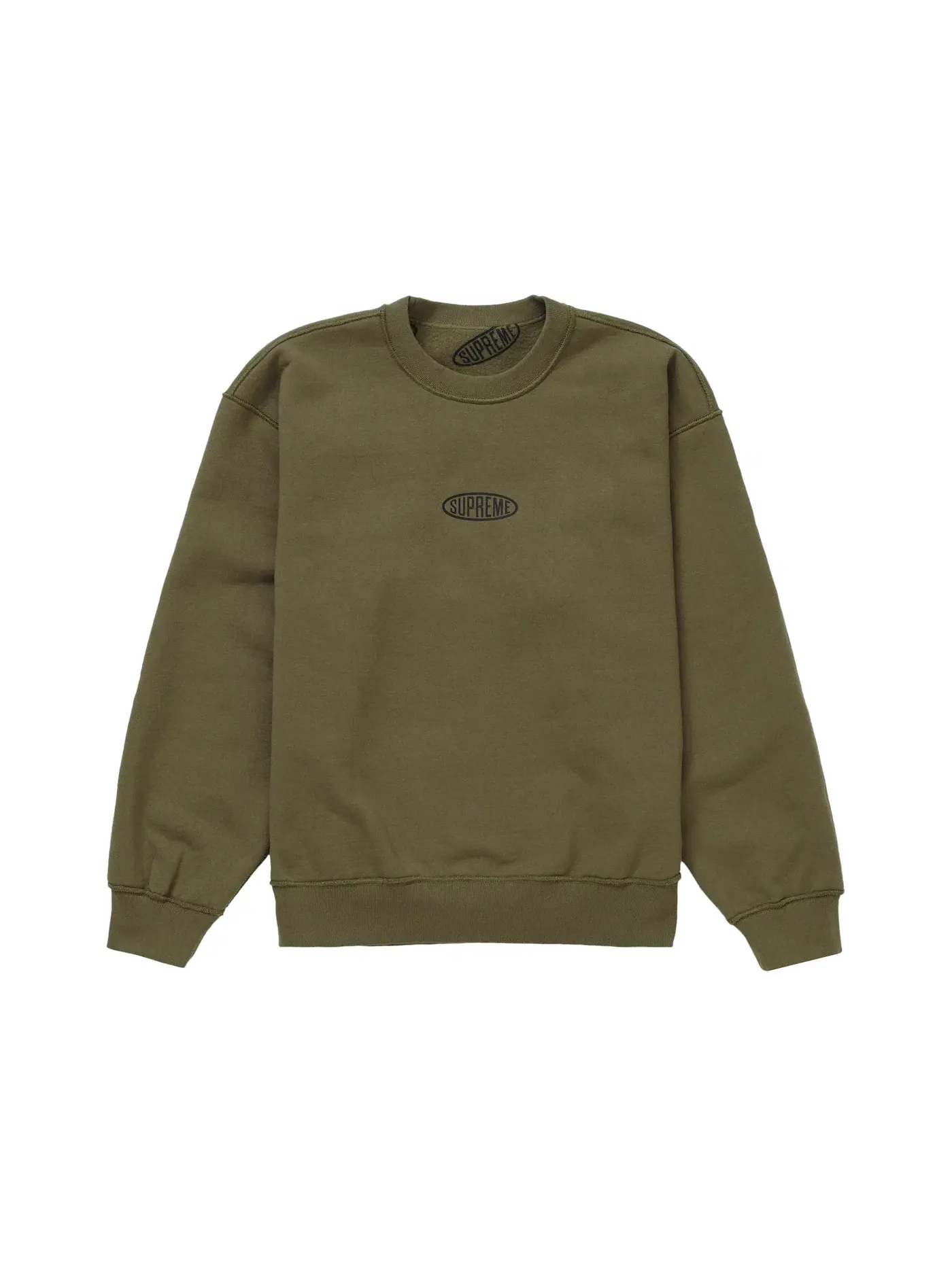 Мужской свитшот с длинным рукавом Supreme Crewneck — изображение 2 из 2, светлый оливковый
