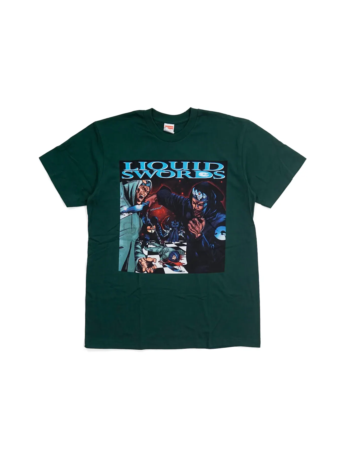 Мужская футболка с принтом Liquid Swords Supreme — изображение 1 из 2, темный зеленый