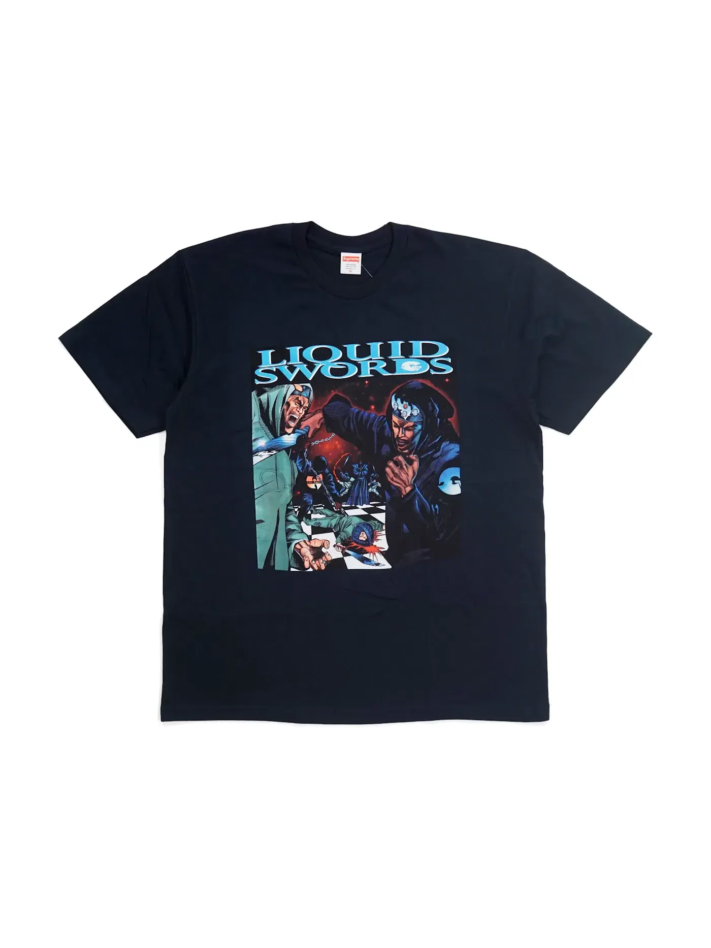 Мужская футболка с принтом Liquid Swords Tee Supreme — изображение 1 из 2, темно-синий