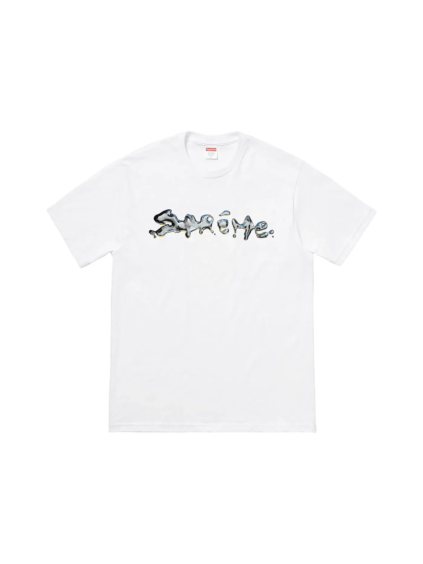 Мужская футболка с принтом Liquid Supreme — изображение 1 из 1, белый