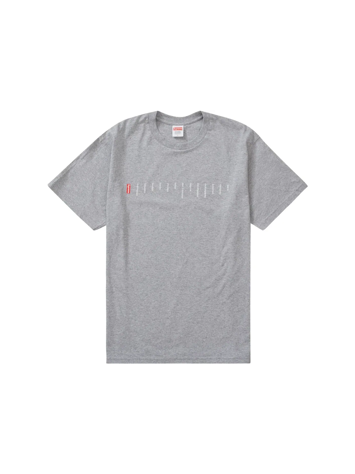 Мужская футболка с принтом Supreme Tee — изображение 1 из 1, серый