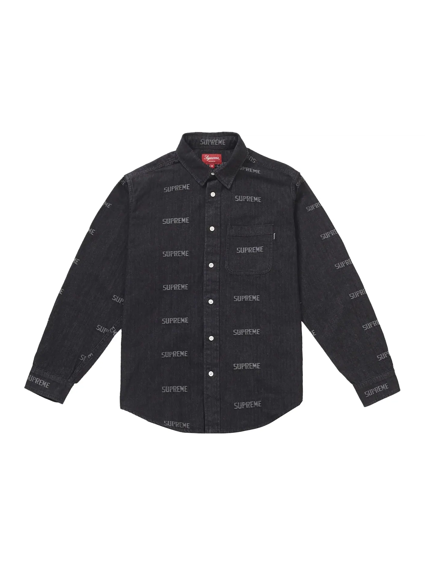 Мужская рубашка джинсовая Supreme Shirt — изображение 1 из 1, черный