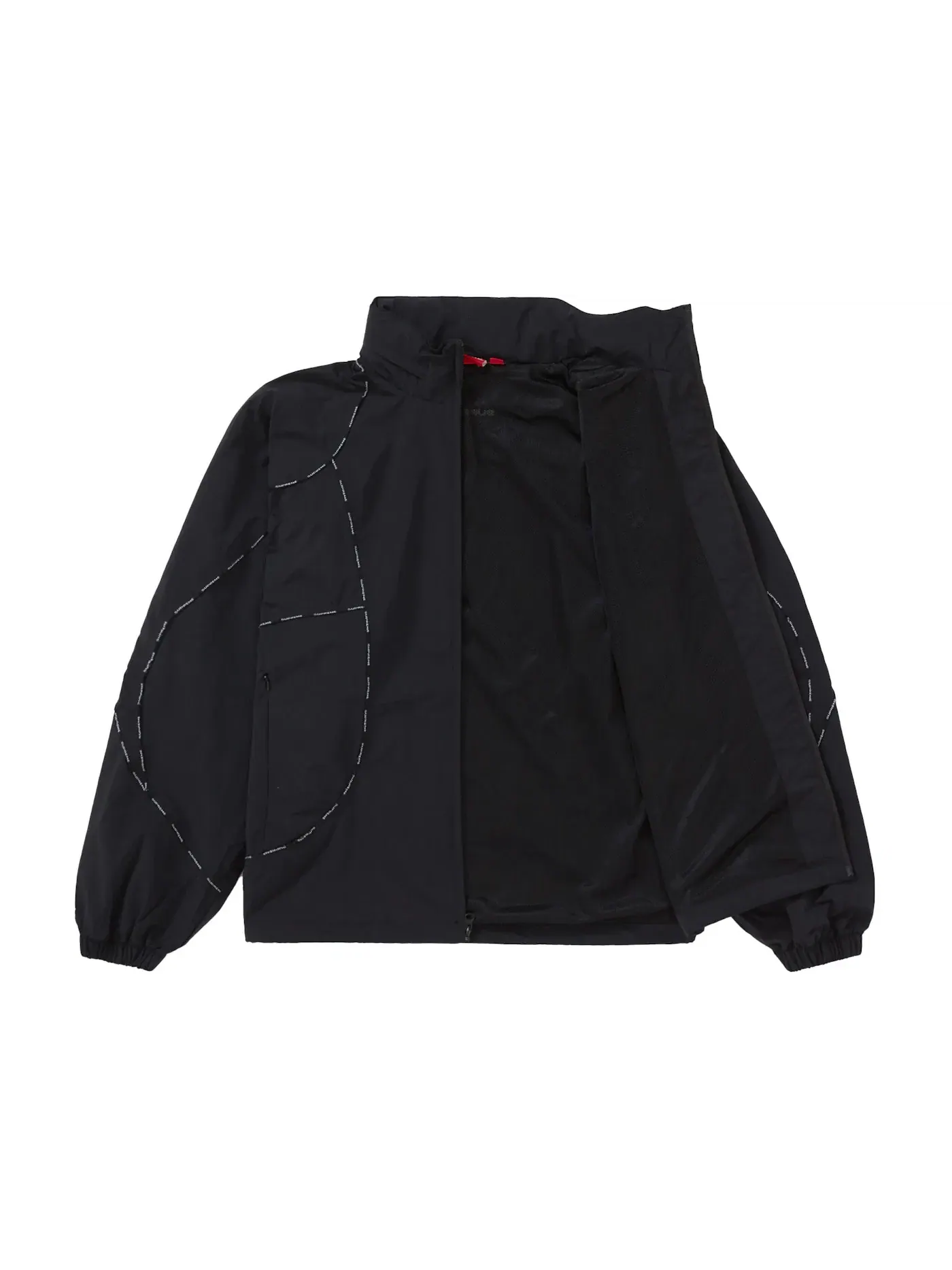 Мужская куртка с логотипом Supreme и контрастной окантовкой Supreme Logo Piping Hooded Track Jacket — изображение 3 из 3