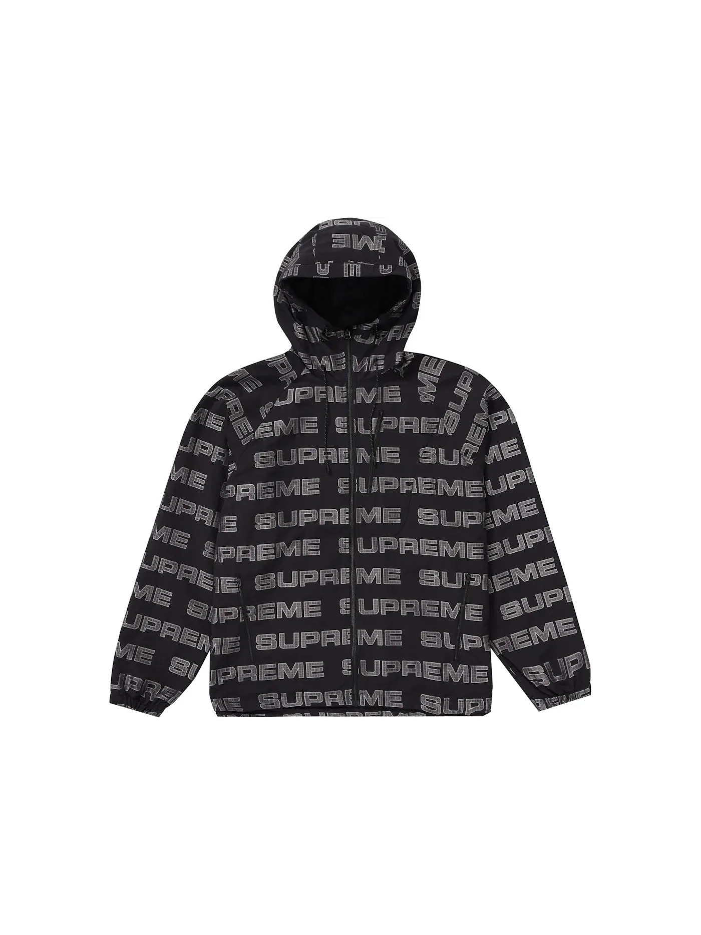 Мужская куртка с капюшоном Logo Ripstop Supreme — изображение 1 из 2, черный