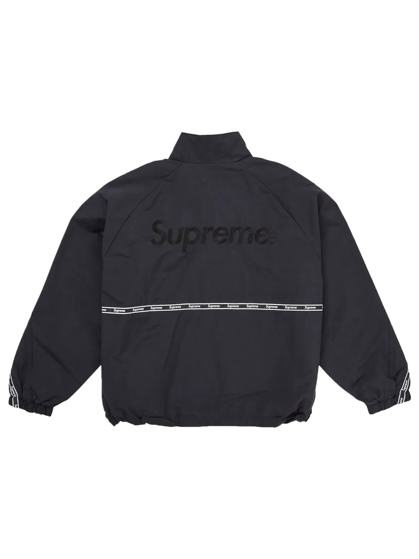 Мужская куртка с длинным рукавом Supreme Logo Taping Track Jacket — изображение 3 из 3, черный