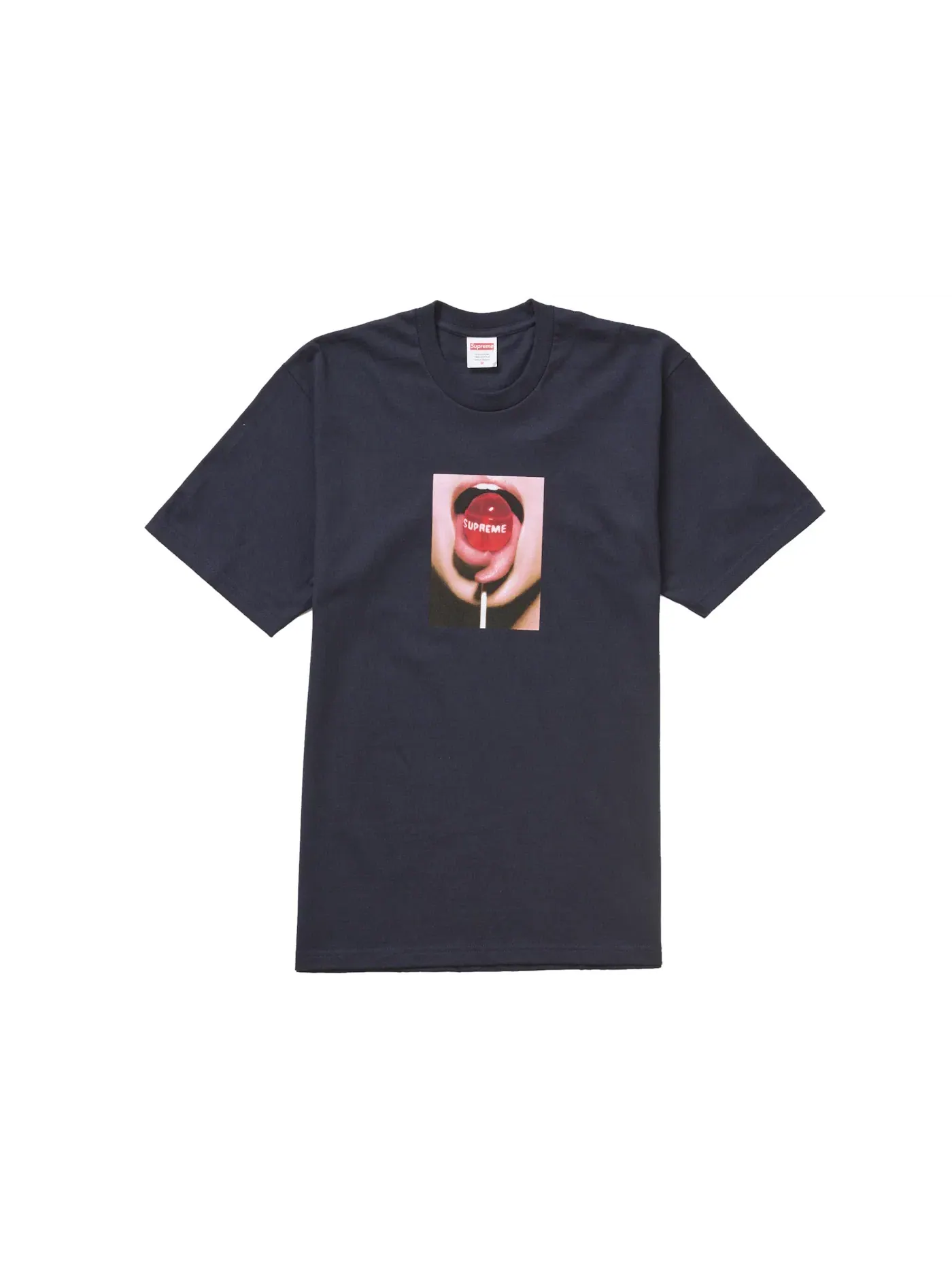 Мужская футболка с принтом Supreme Tee — изображение 1 из 1, темно-синий