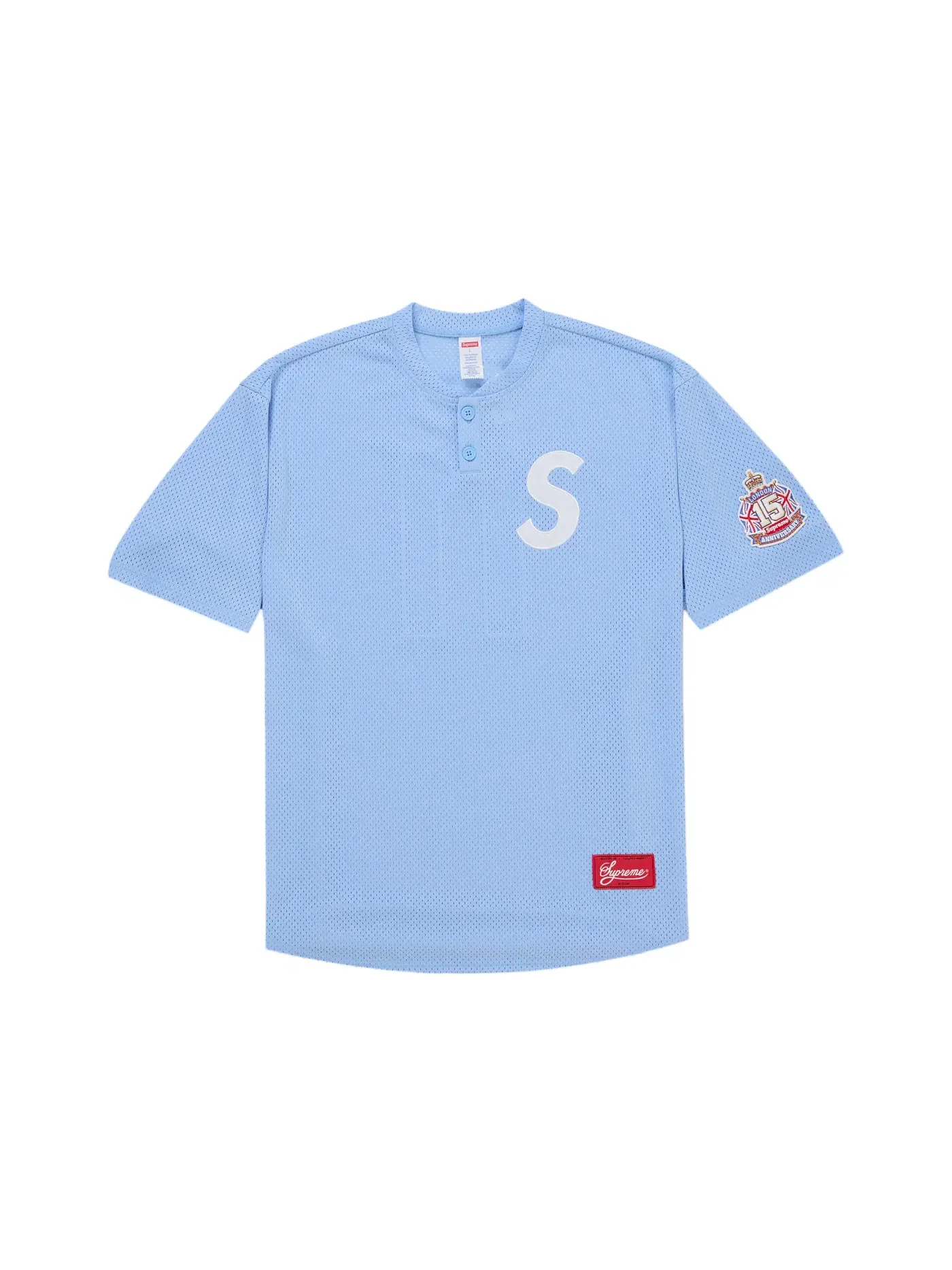 Мужская джерси с длинным рукавом Henley Supreme — изображение 1 из 2, светлый синий