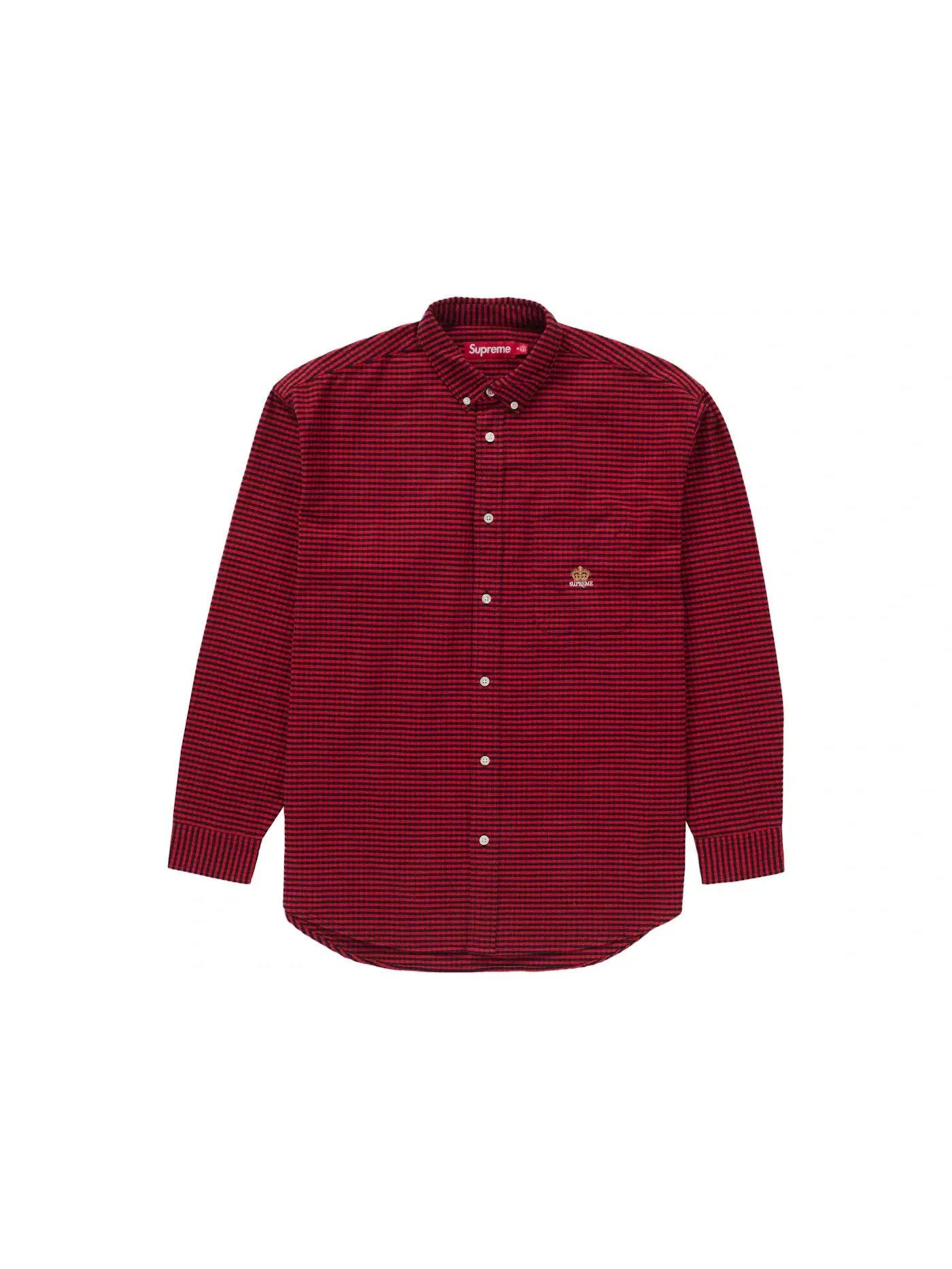 Мужская рубашка из фланели с принтом Supreme Shirt — изображение 1 из 1, красный