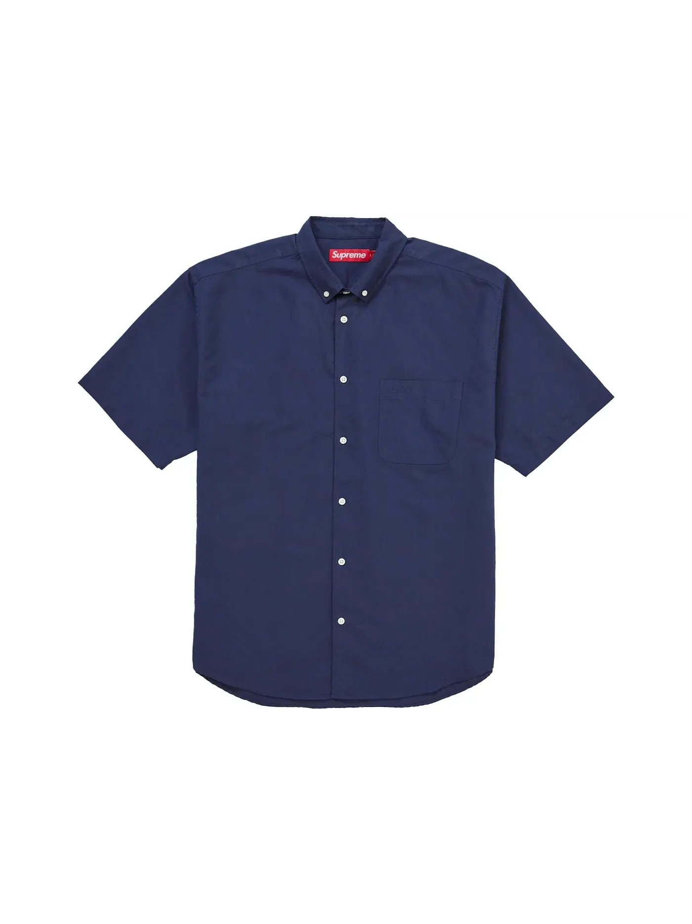 Мужская рубашка свободного кроя с коротким рукавом Supreme Shirt (FW26) — изображение 1 из 2, темно-синий