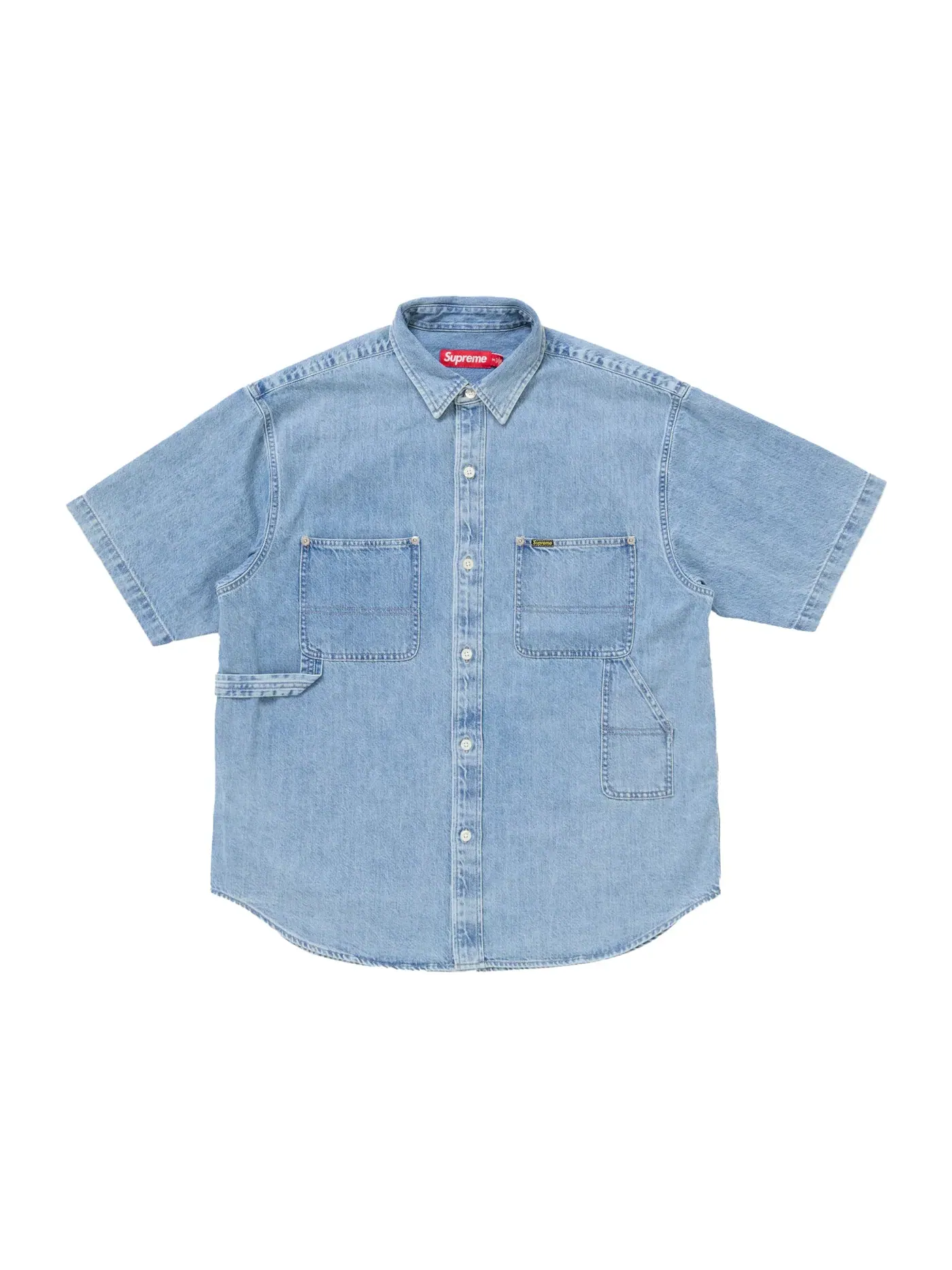Мужская рубашка джинсовая с коротким рукавом Supreme Shirt (SS25)