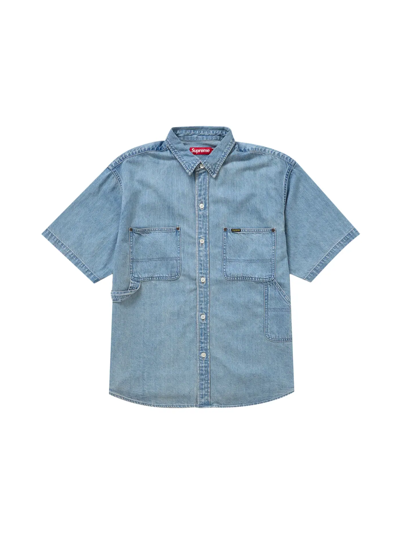 Мужская рубашка с коротким рукавом из денима Supreme Shirt