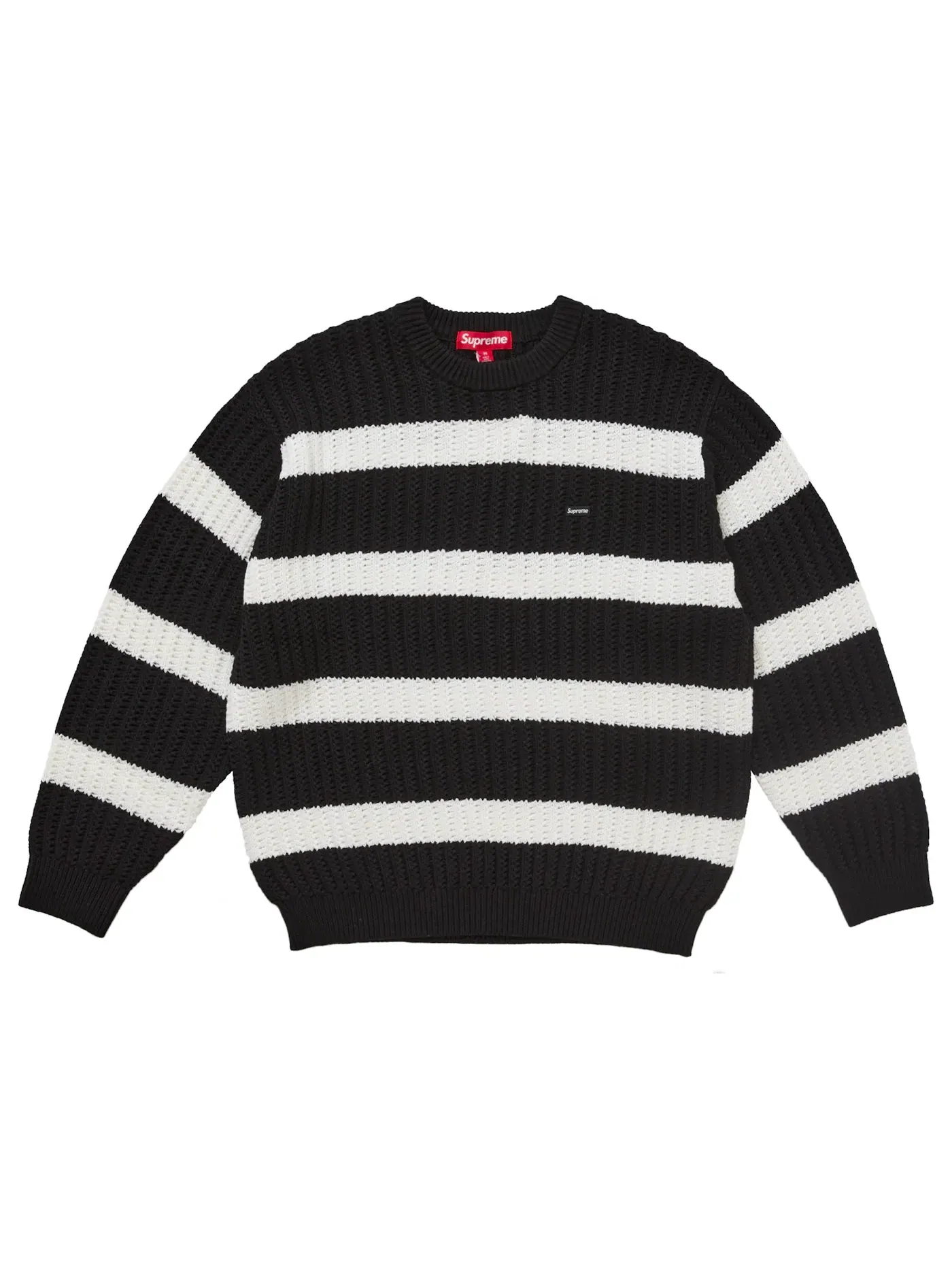 Мужской свитер с полосатым принтом Sweater Supreme — изображение 1 из 1, черный