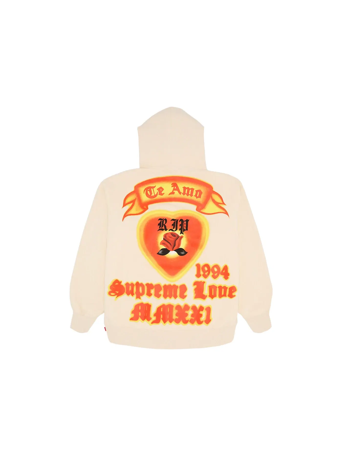 Мужской худи с капюшоном с принтом Supreme Hooded Sweatshirt — изображение 1 из 2, прозрачный