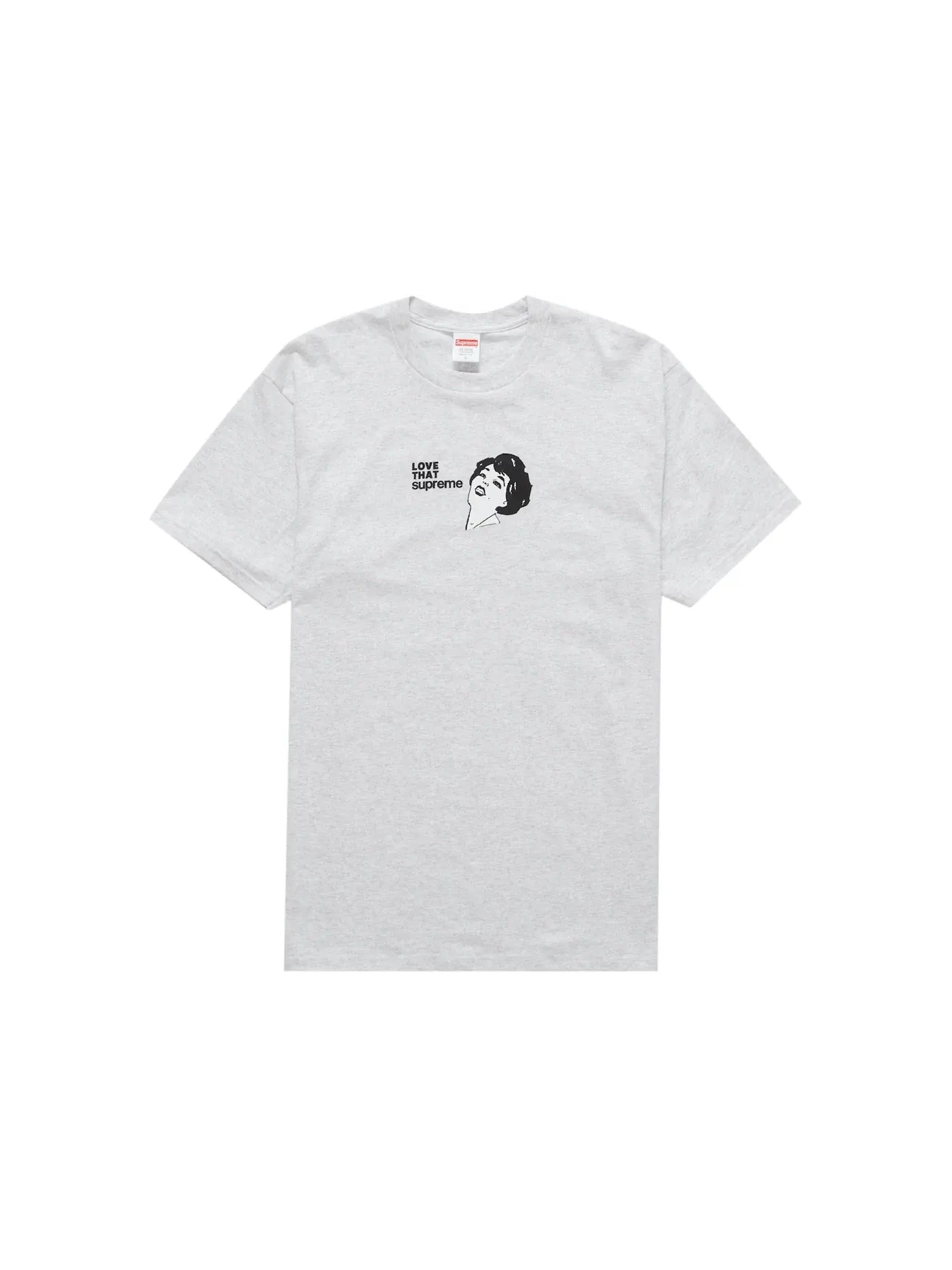 Мужская футболка с принтом Supreme Tee — изображение 1 из 1, серый