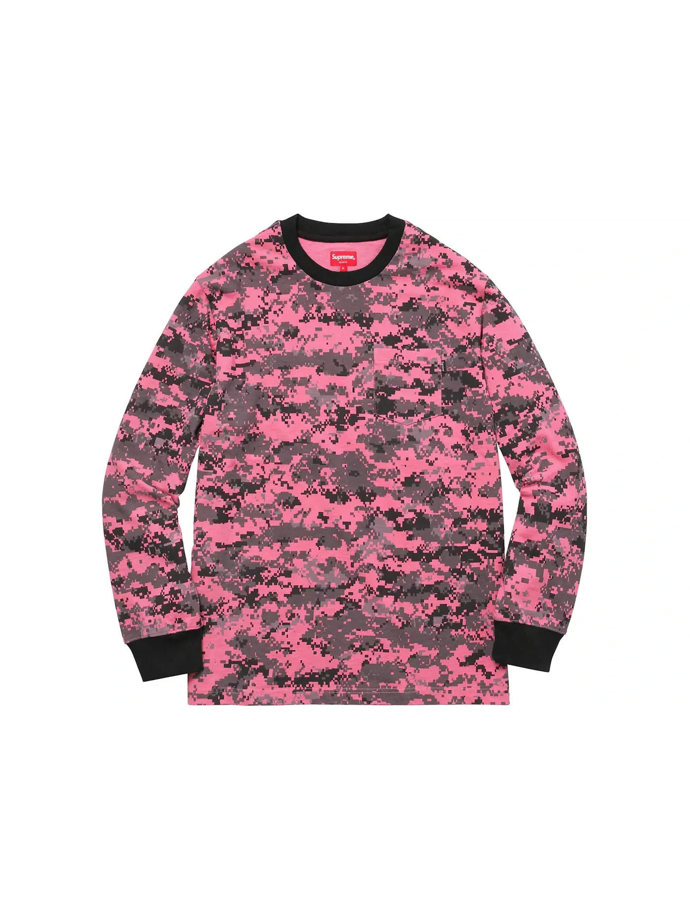 Мужская футболка с длинным рукавом Supreme Tee — изображение 1 из 1, розовый