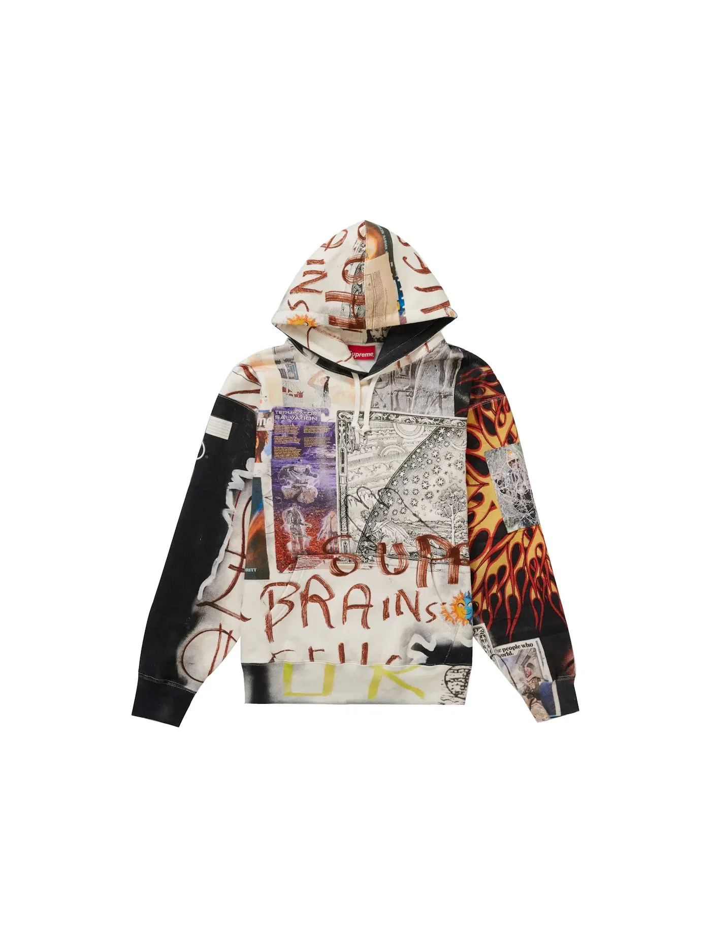 Мужской худи с принтом Supreme Hooded Sweatshirt — изображение 1 из 3, мульти