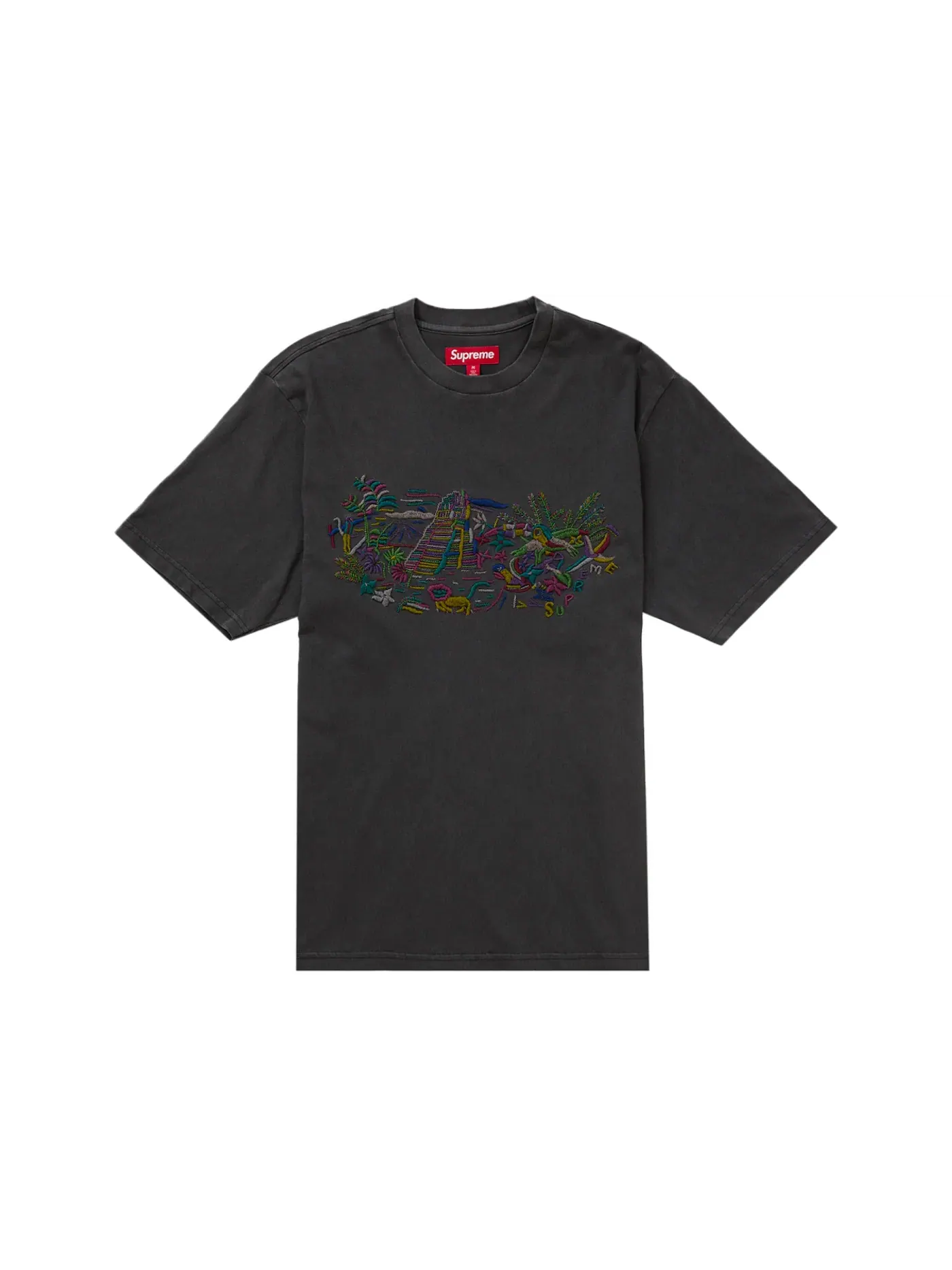 Мужская футболка с принтом Supreme Machu Picchu S/S Top — изображение 1 из 1, черный