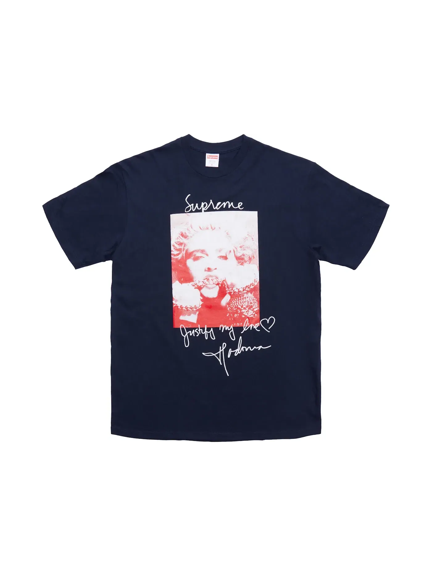 Мужская футболка с принтом Supreme Tee — изображение 1 из 1, темно-синий