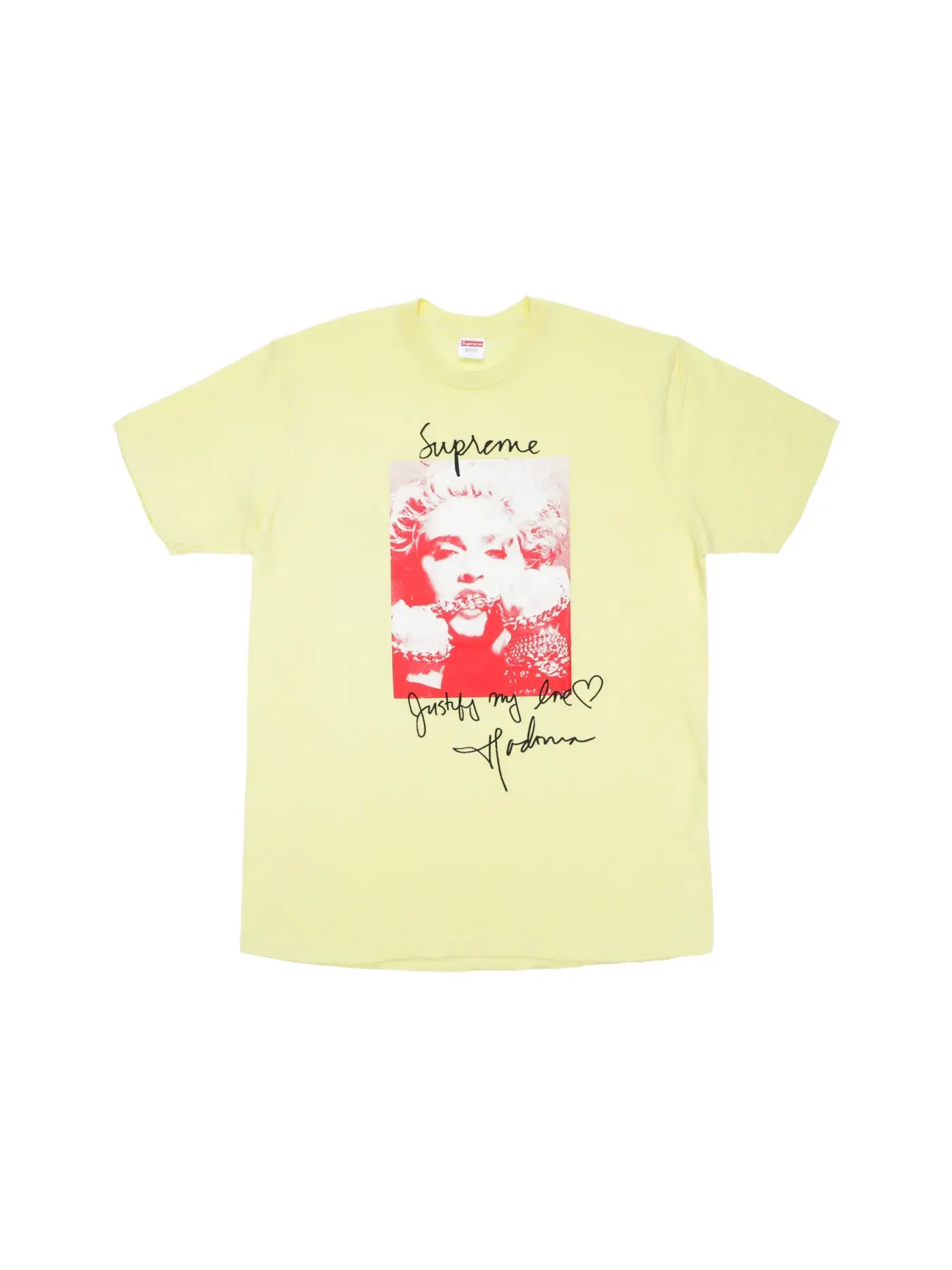 Мужская футболка с принтом Madonna Tee Supreme — изображение 1 из 1, бледный желтый
