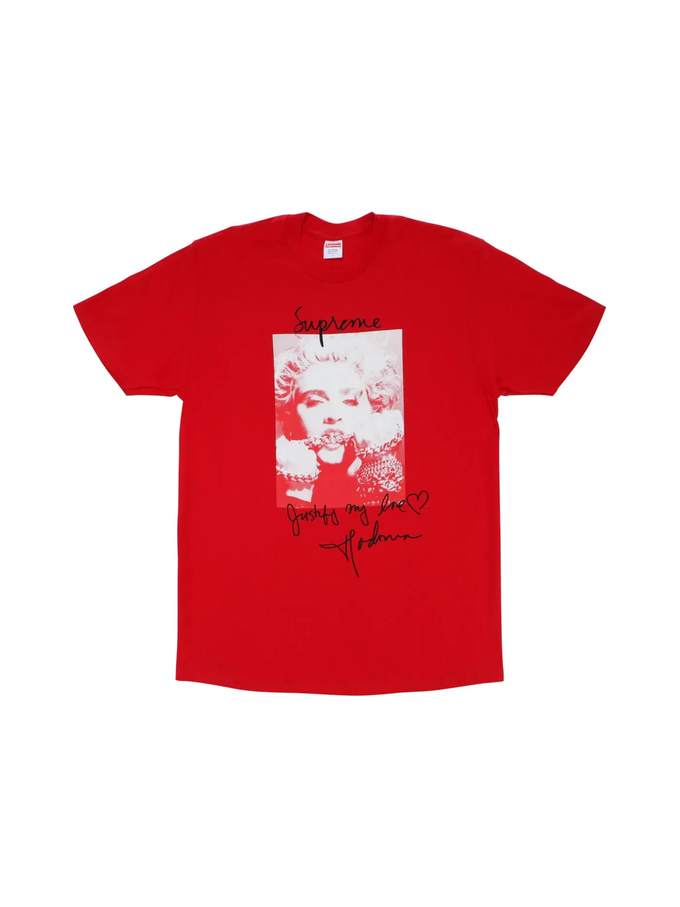 Мужская футболка с принтом Supreme Tee — изображение 1 из 1, красный