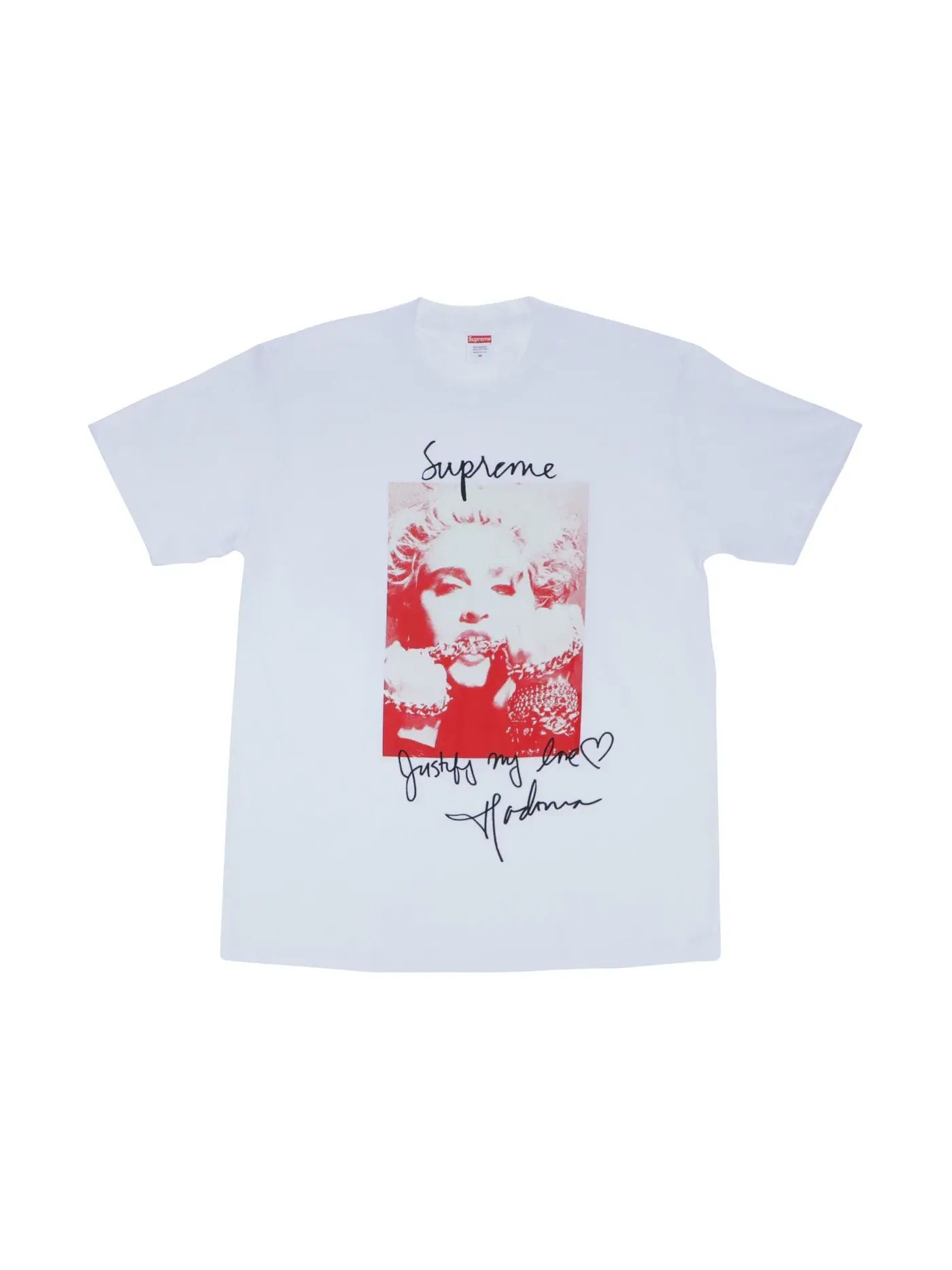 Мужская футболка с принтом Madonna Supreme Tee — изображение 1 из 1, белый