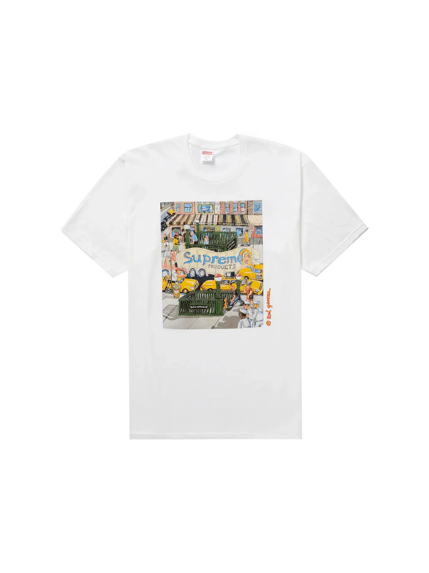Мужская футболка с принтом Supreme Manhattan Tee — изображение 1 из 2, белый
