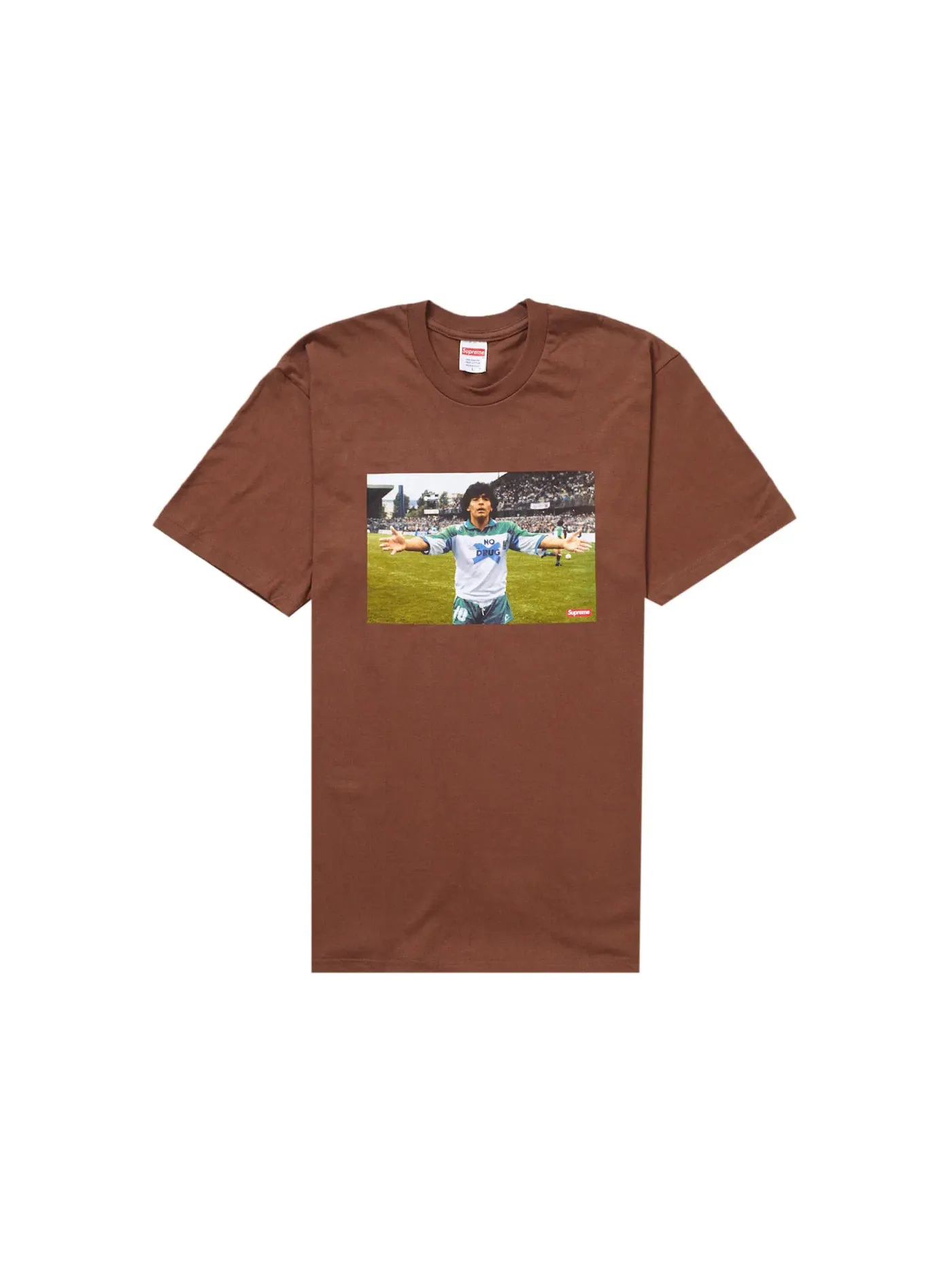 Мужская футболка с принтом Supreme Tee — изображение 1 из 1, коричневый