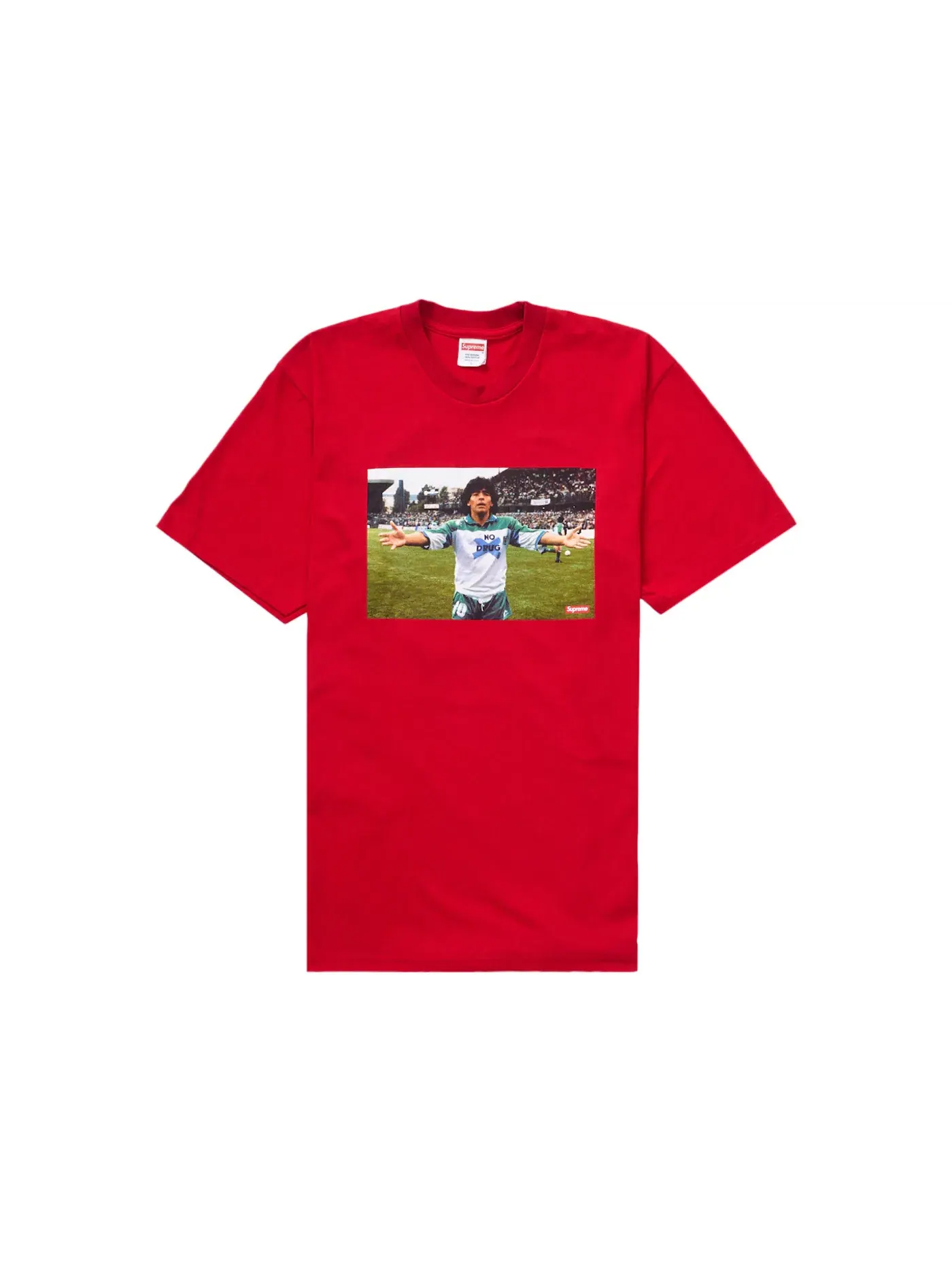 Мужская футболка с принтом Supreme Tee — изображение 1 из 1, красный