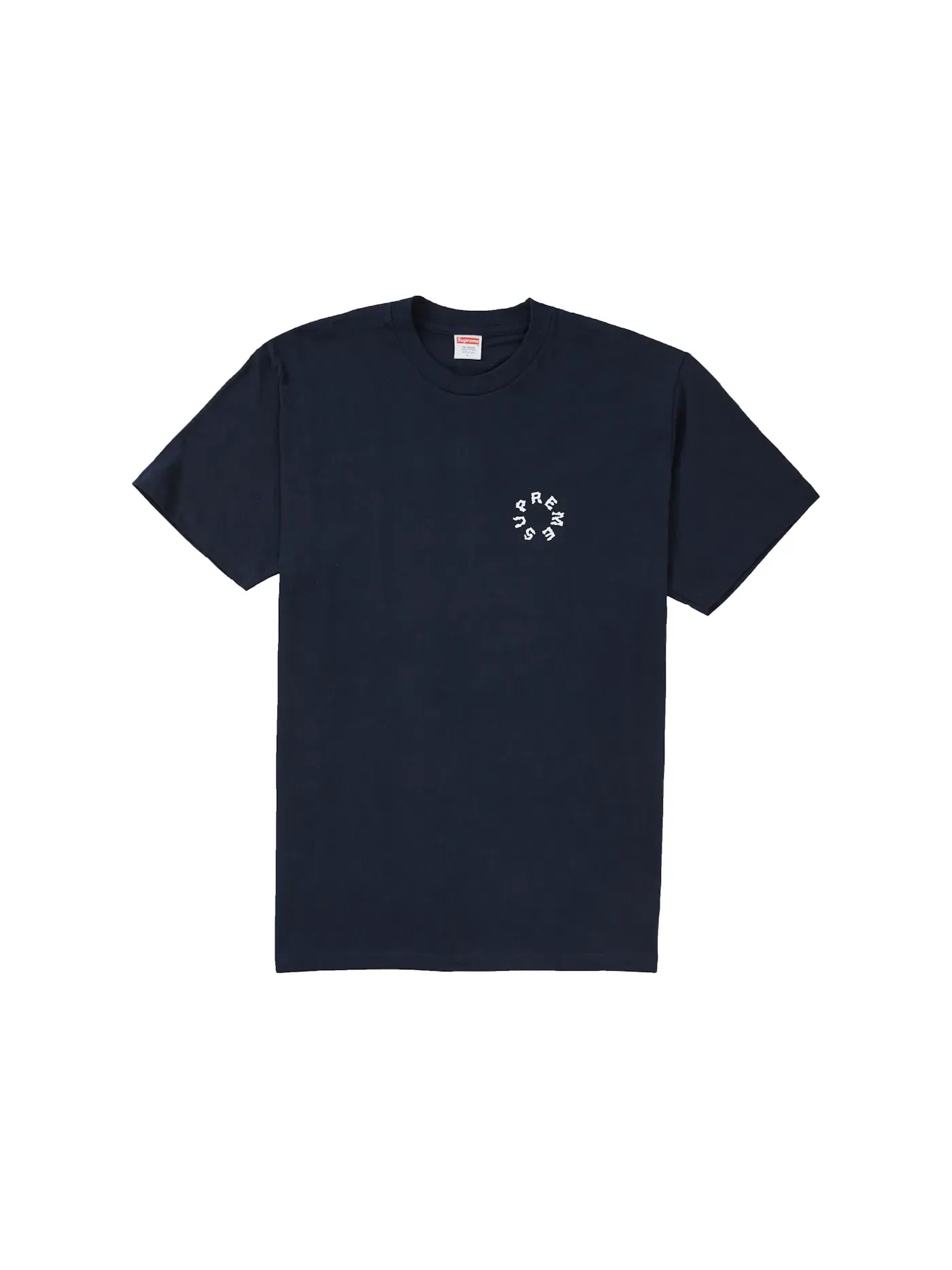 Мужская футболка с принтом Supreme Marble Tee Supreme — изображение 2 из 2, темно-синий