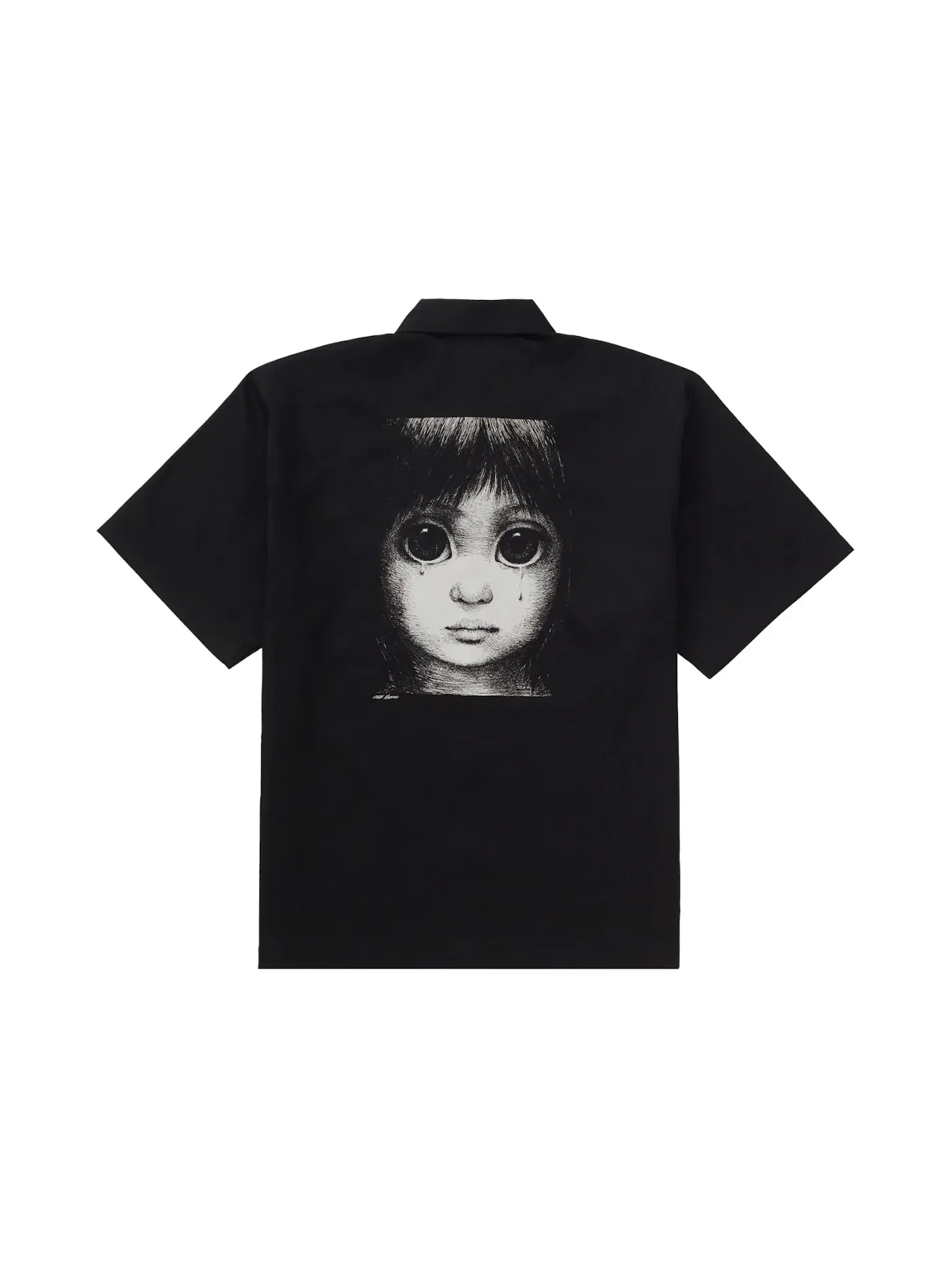 Мужская рубашка с принтом Margaret Keane Supreme — изображение 2 из 2, черный