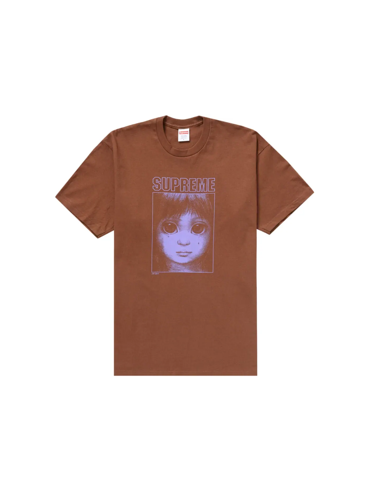 Мужская футболка с принтом Supreme Tee — изображение 1 из 1, коричневый