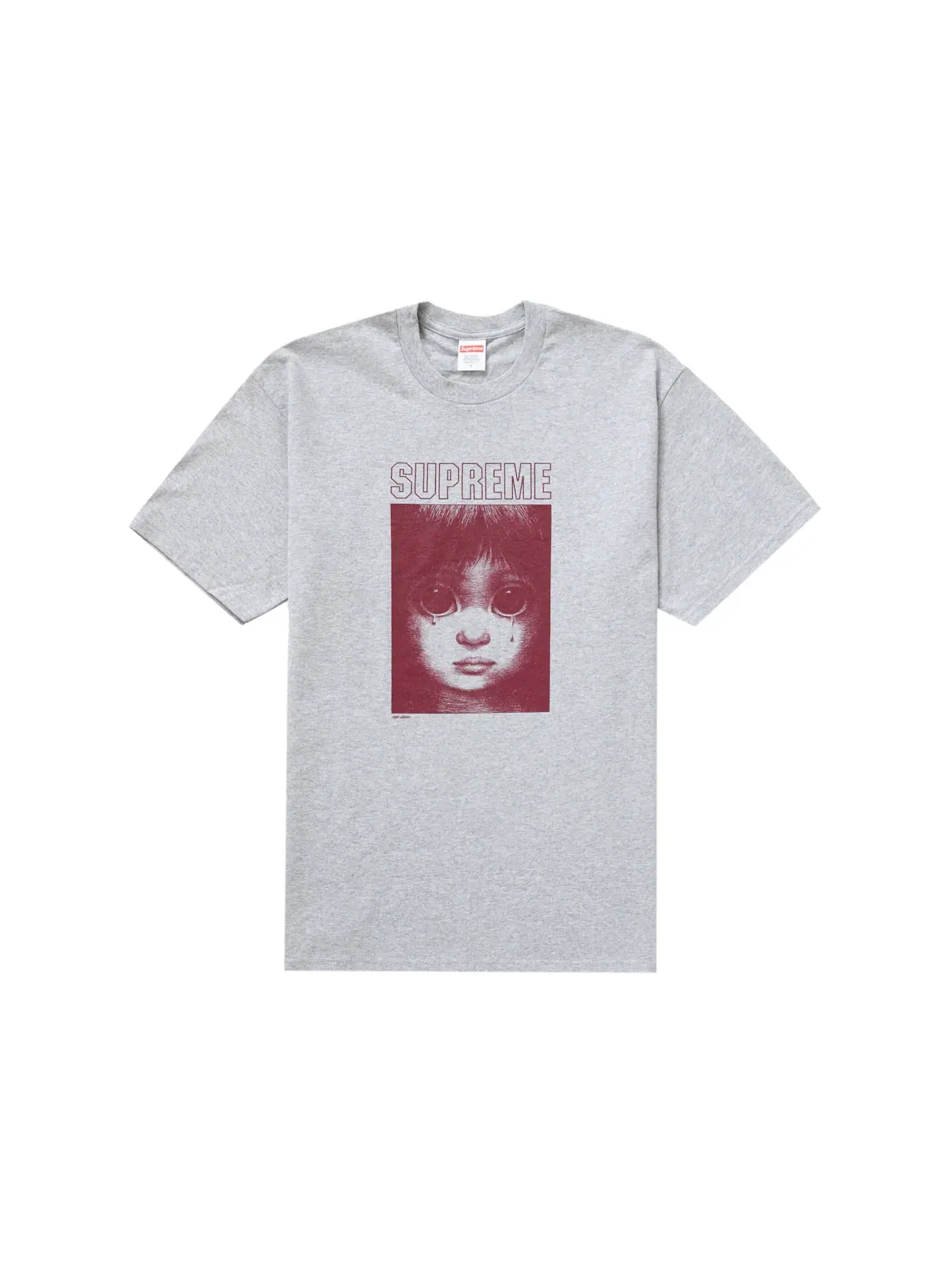Мужская футболка с принтом Supreme Tee — изображение 1 из 1, серый