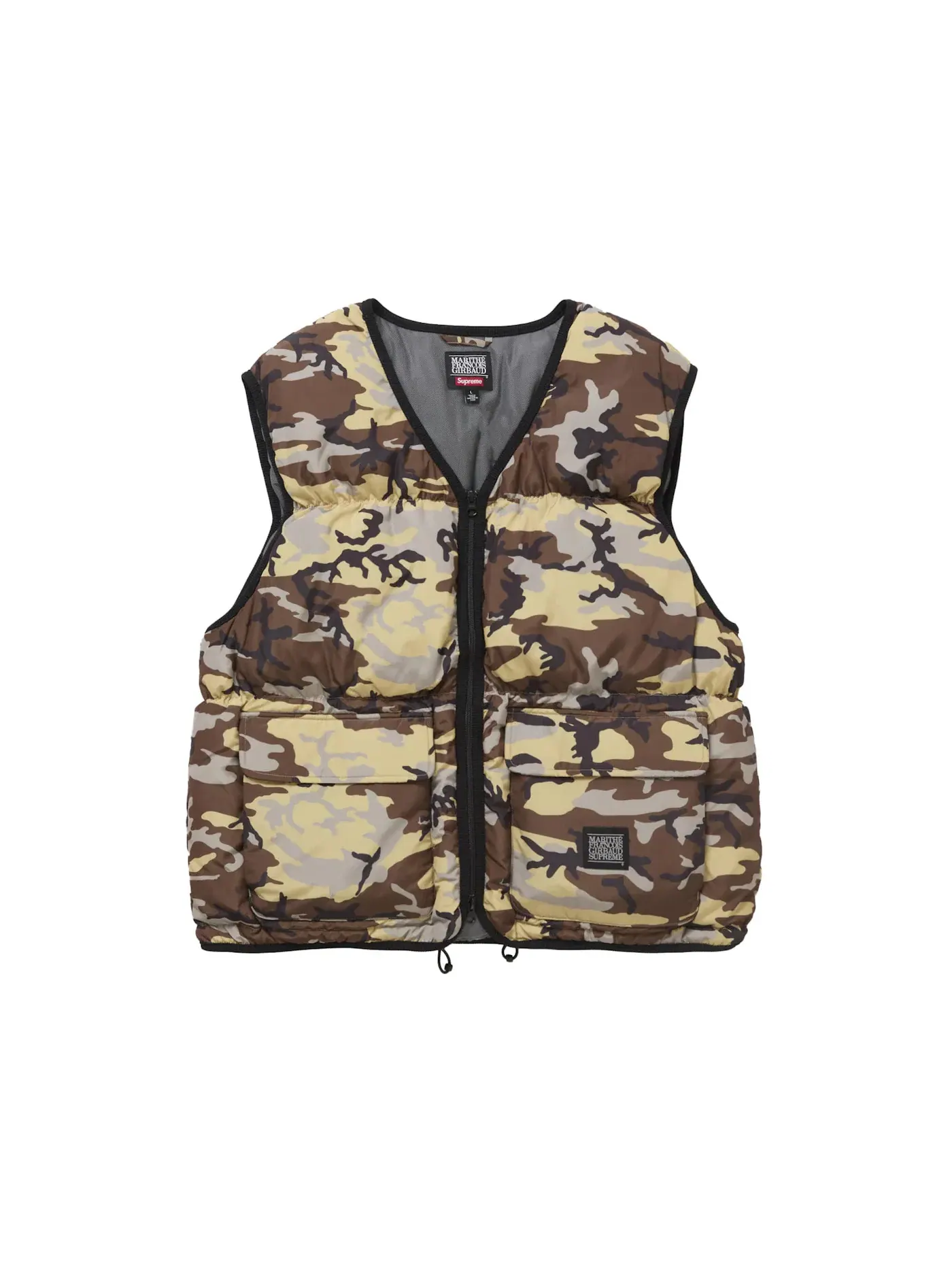 Мужской пуховый жилет Supreme Marithé + François Girbaud Down Puffer Vest — изображение 1 из 3, камуфляж