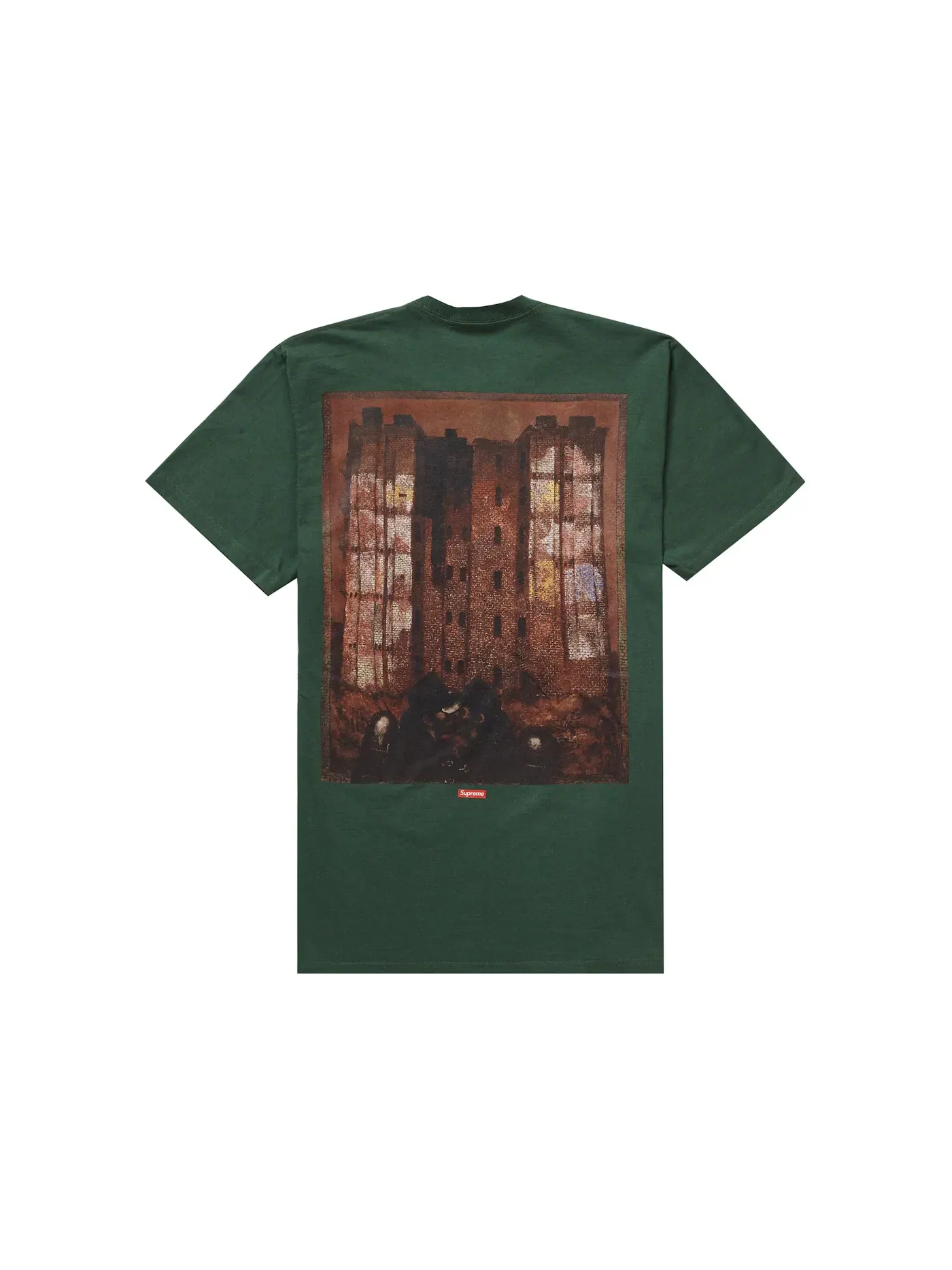 Мужская футболка с принтом Supreme Martin Wong Big Heat Tee — изображение 2 из 2, темный зеленый