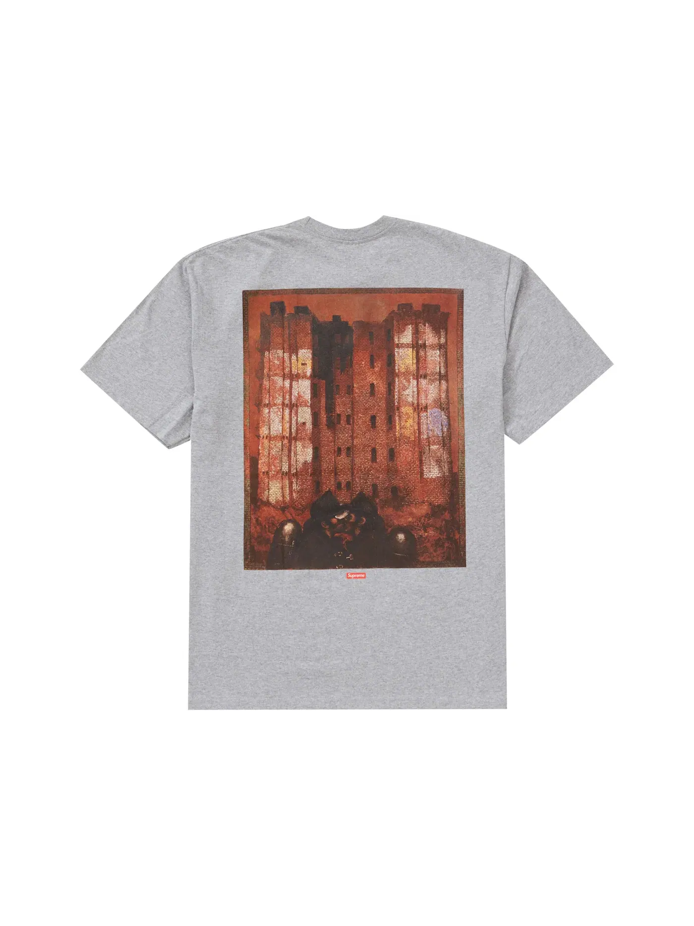 Мужская футболка с принтом Supreme Martin Wong Big Heat Tee — изображение 2 из 2, серый