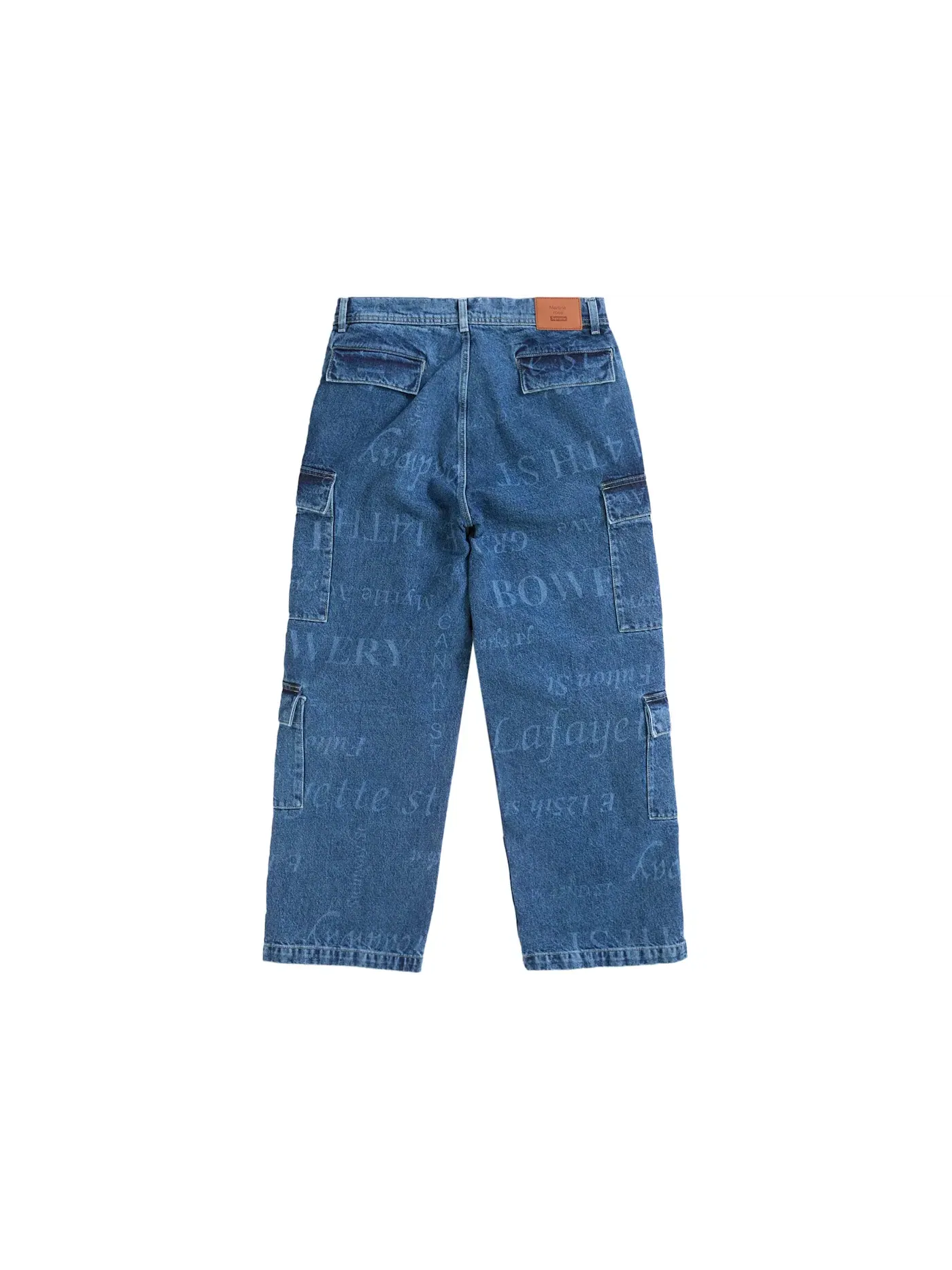 Мужские джинсовые карго-брюки с принтом Martine Rose Pant Supreme — изображение 2 из 2, синий