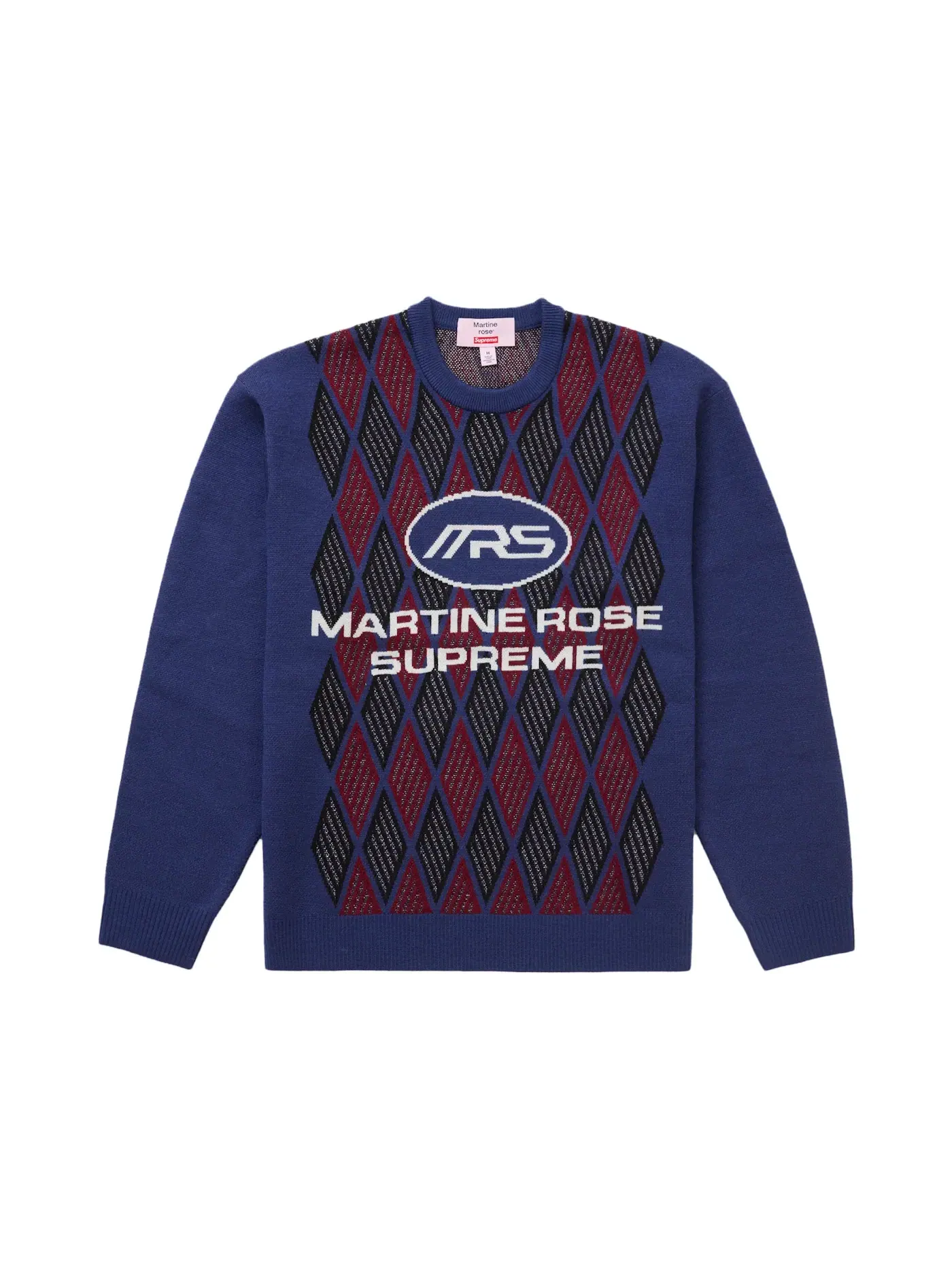 Мужской свитер с принтом Supreme Martine Rose Sweater — изображение 1 из 2, синий