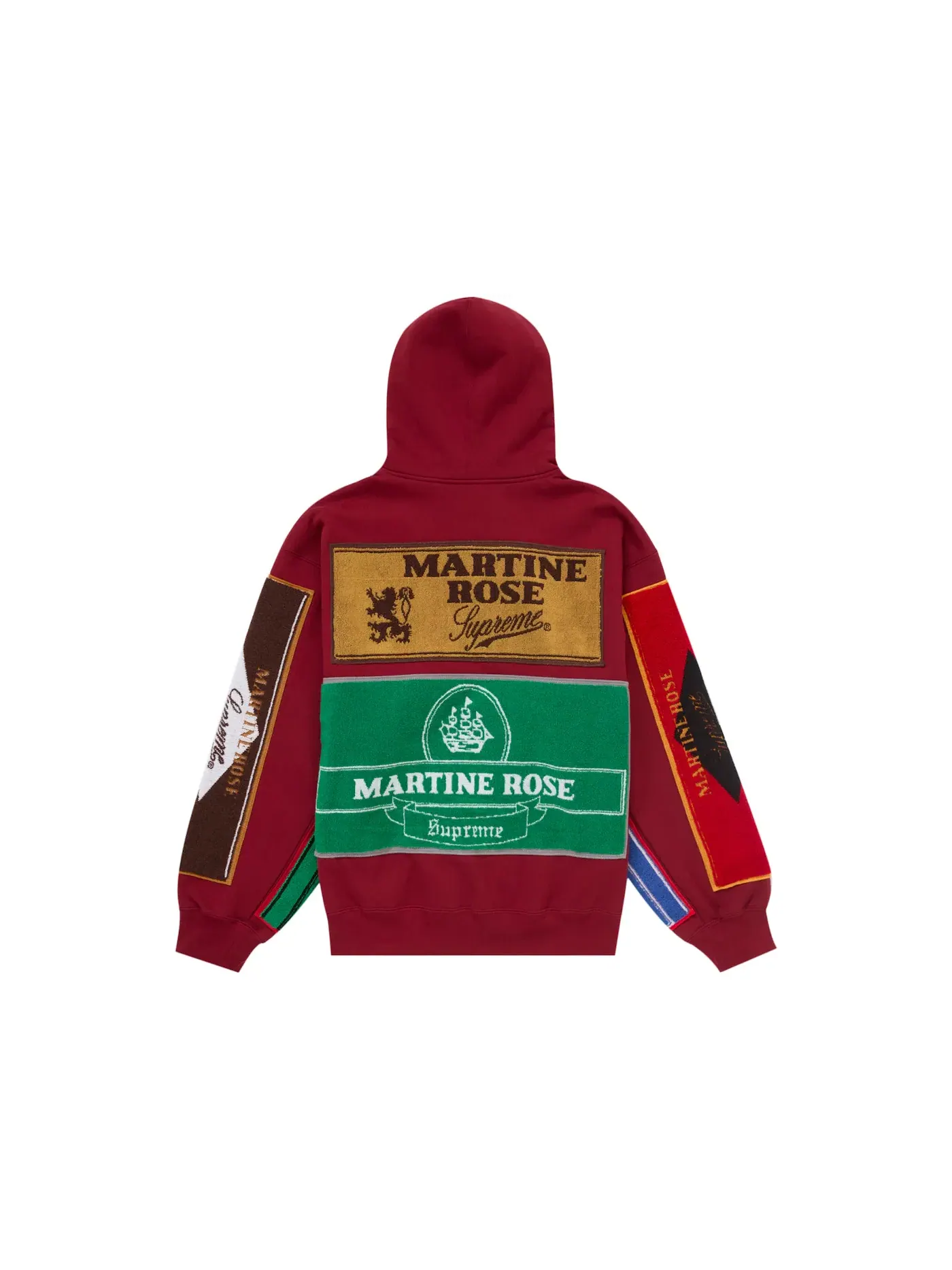 Мужской худи с полным замком и капюшоном с принтом Supreme Martine Rose Towel Zip Up Hooded Sweatshirt — изображение 1 из 2