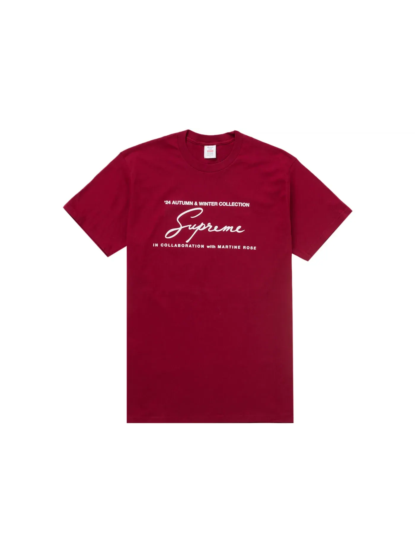 Мужская футболка с принтом Supreme Martine Rose Tee — изображение 1 из 1, красный