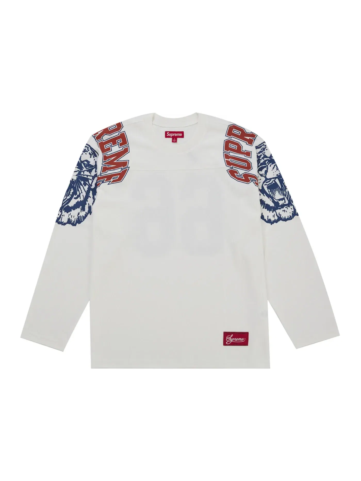 Мужская футболка с длинным рукавом с принтом Supreme Top — изображение 1 из 1, белый