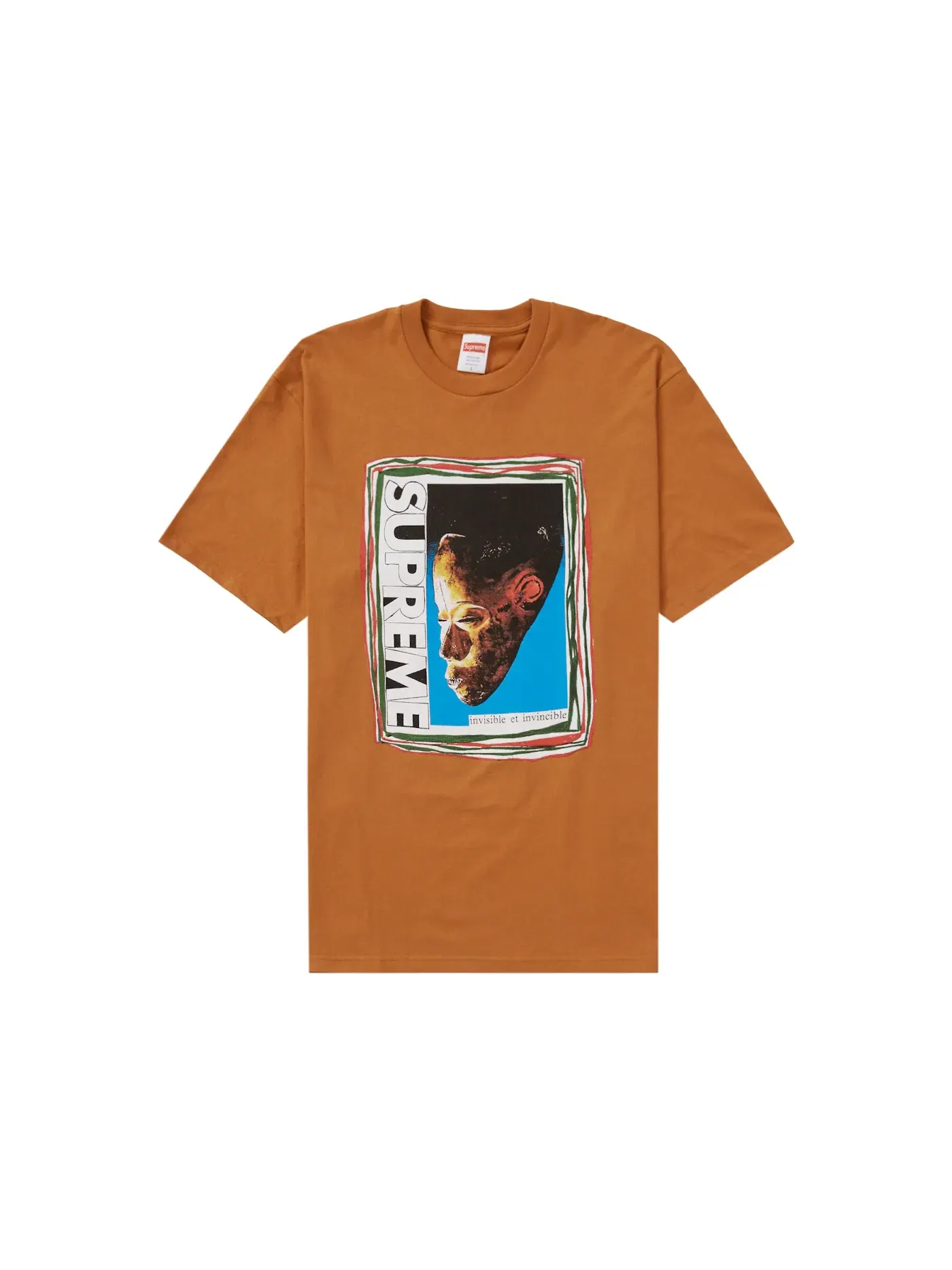 Мужская футболка с принтом Supreme Tee — изображение 1 из 1, оранжевый